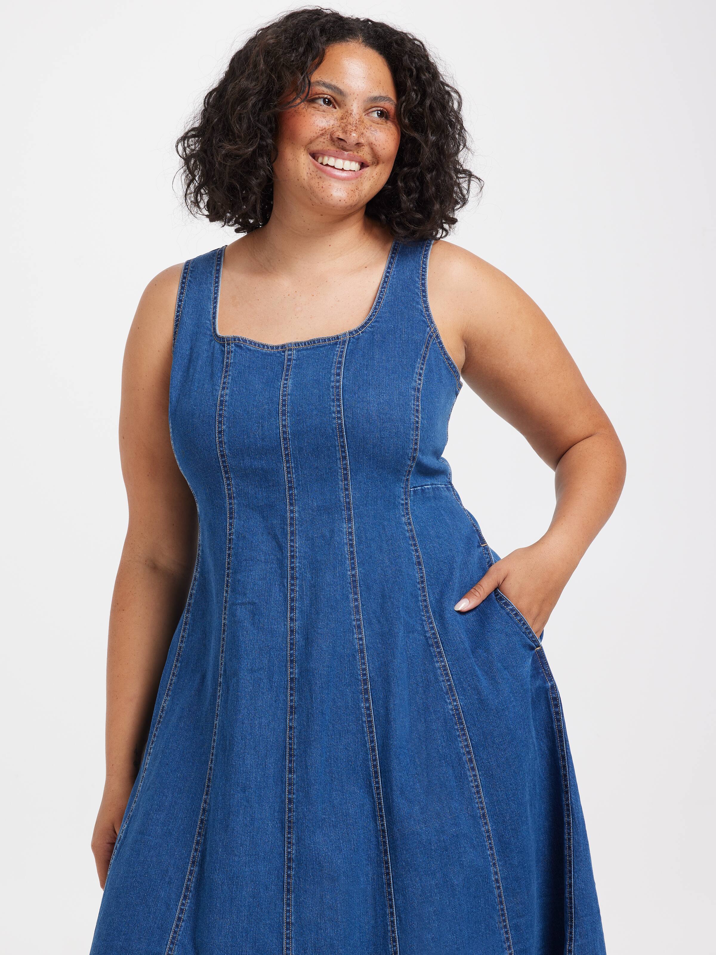 Ella Denim Midi Dress