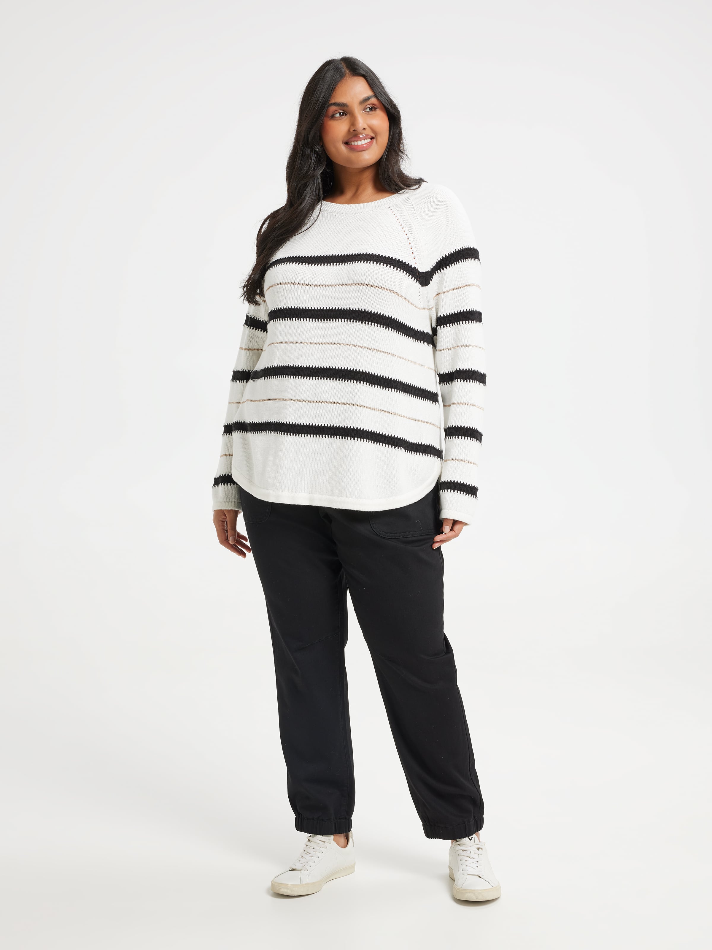 Curve Millie Scoop Hem Pullover