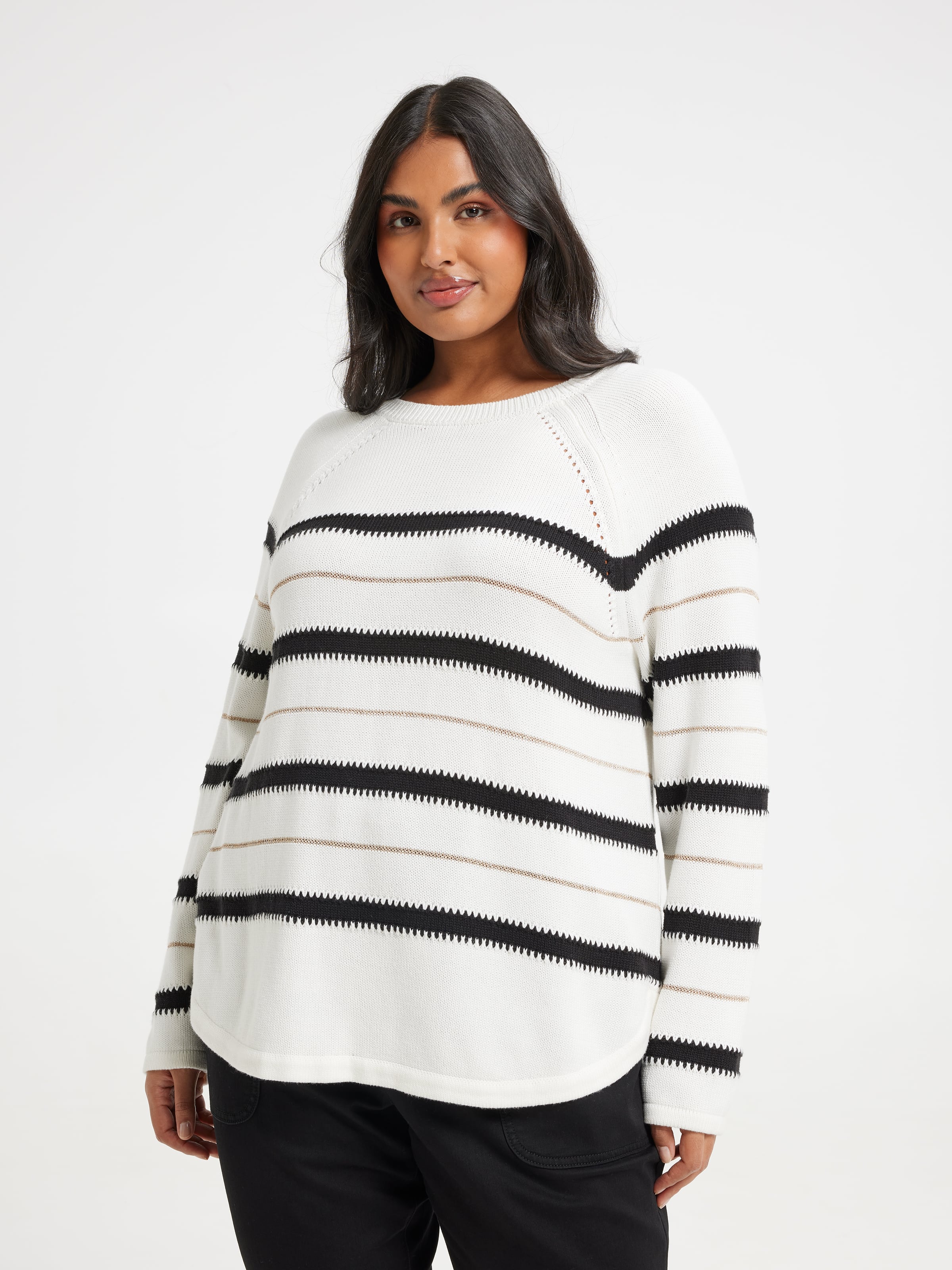 Curve Millie Scoop Hem Pullover
