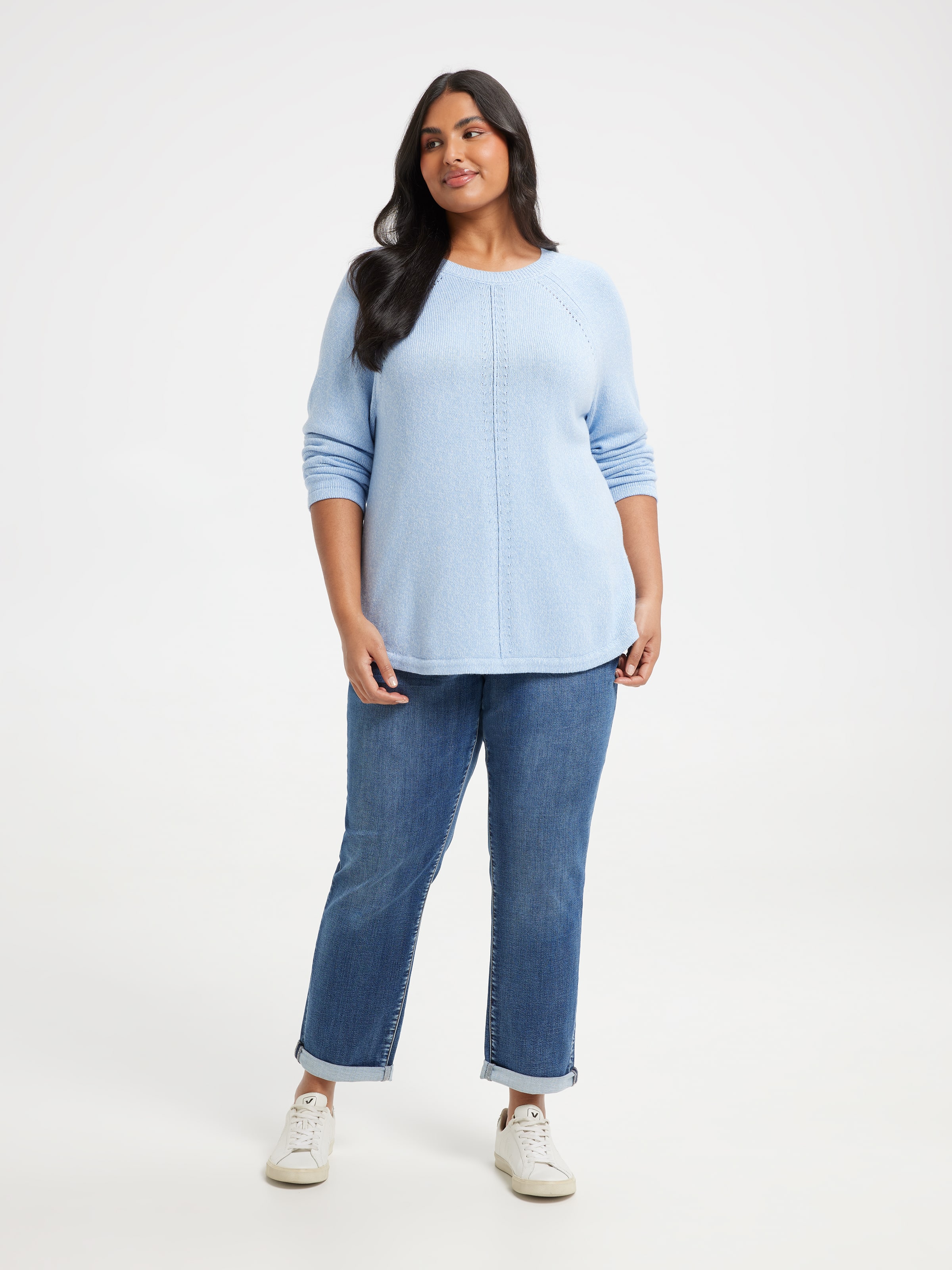 Curve Millie Scoop Hem Pullover