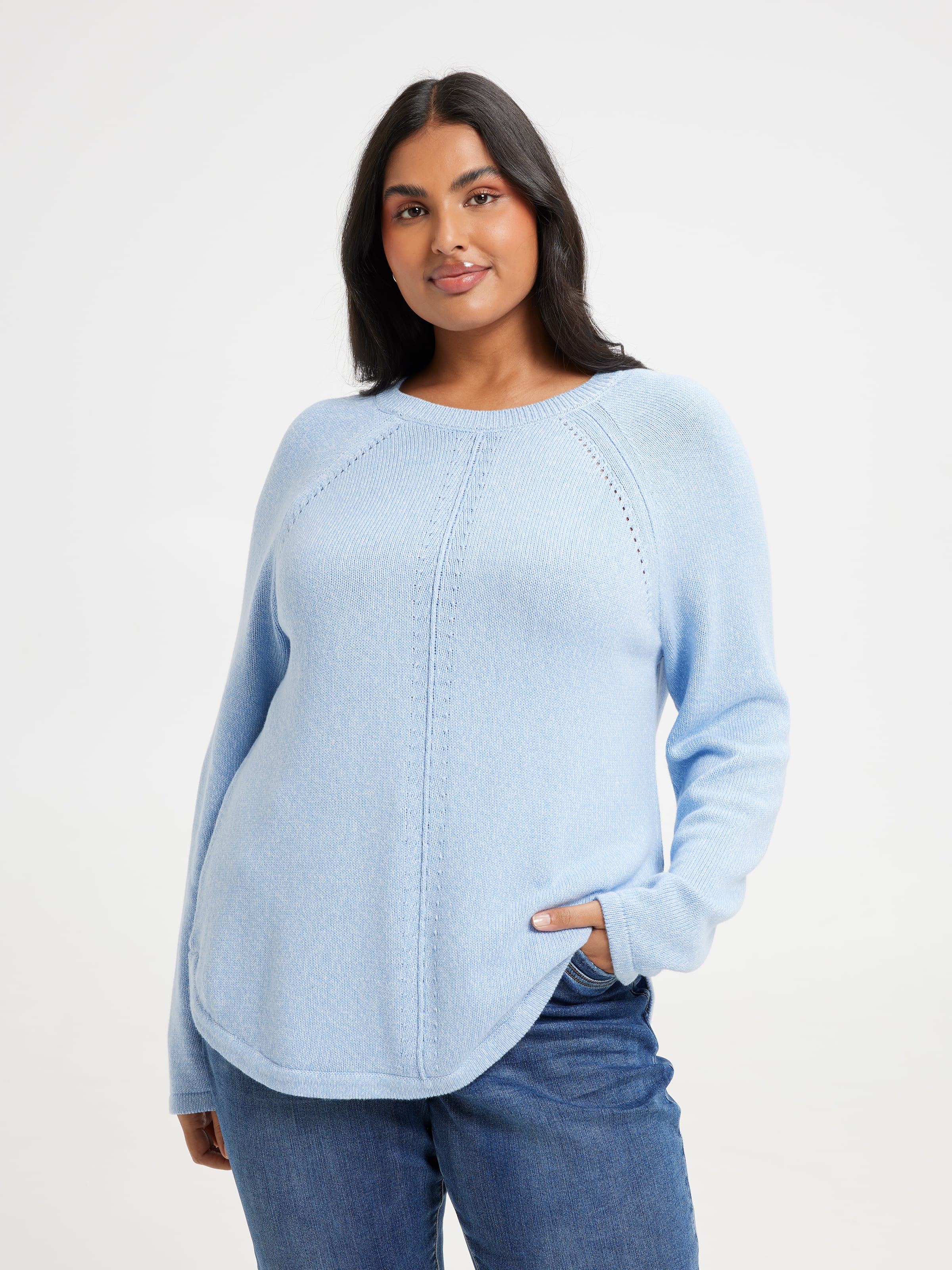 Curve Millie Scoop Hem Pullover