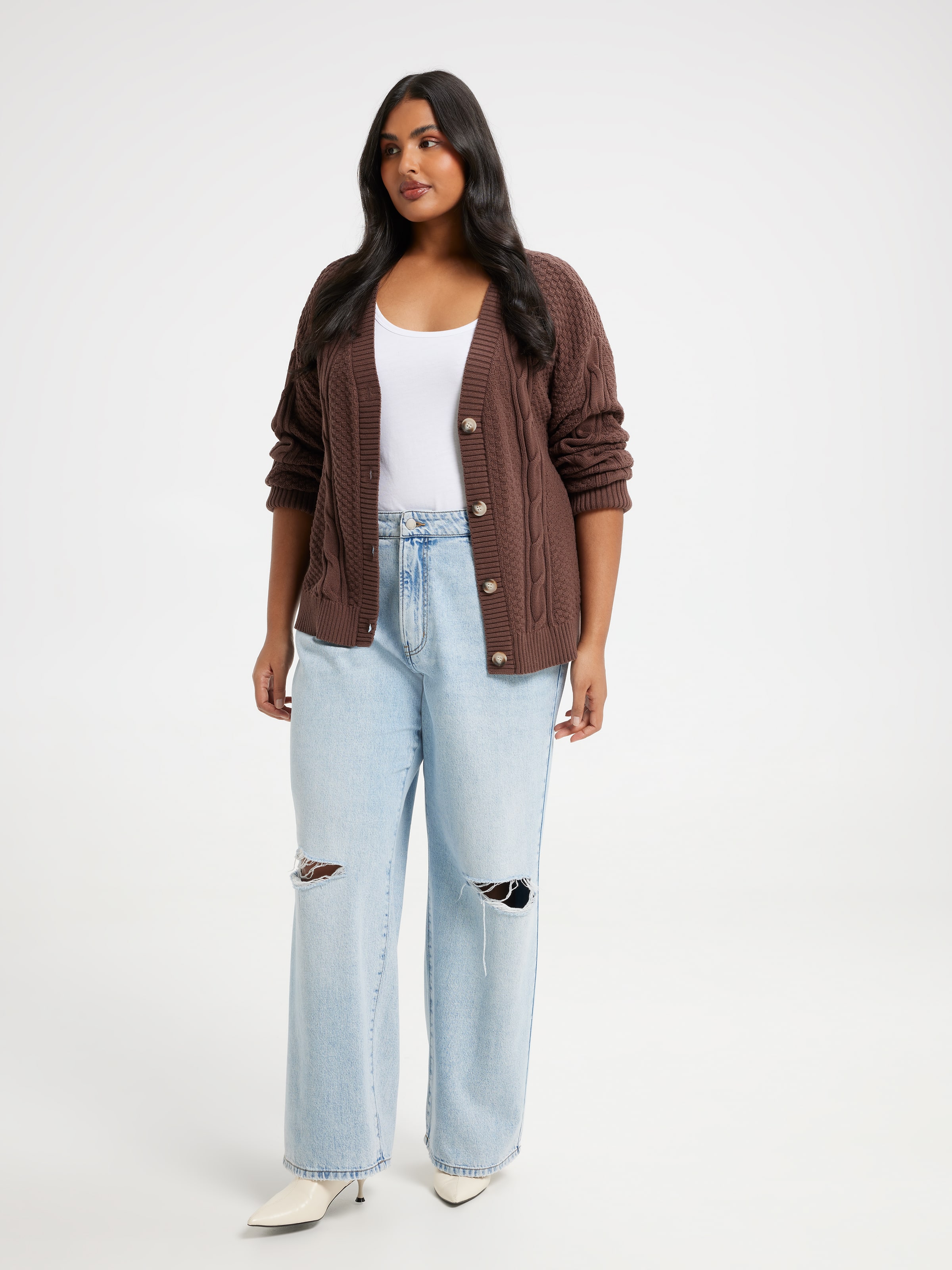Curve Tabitha Cotton Cable Cardi