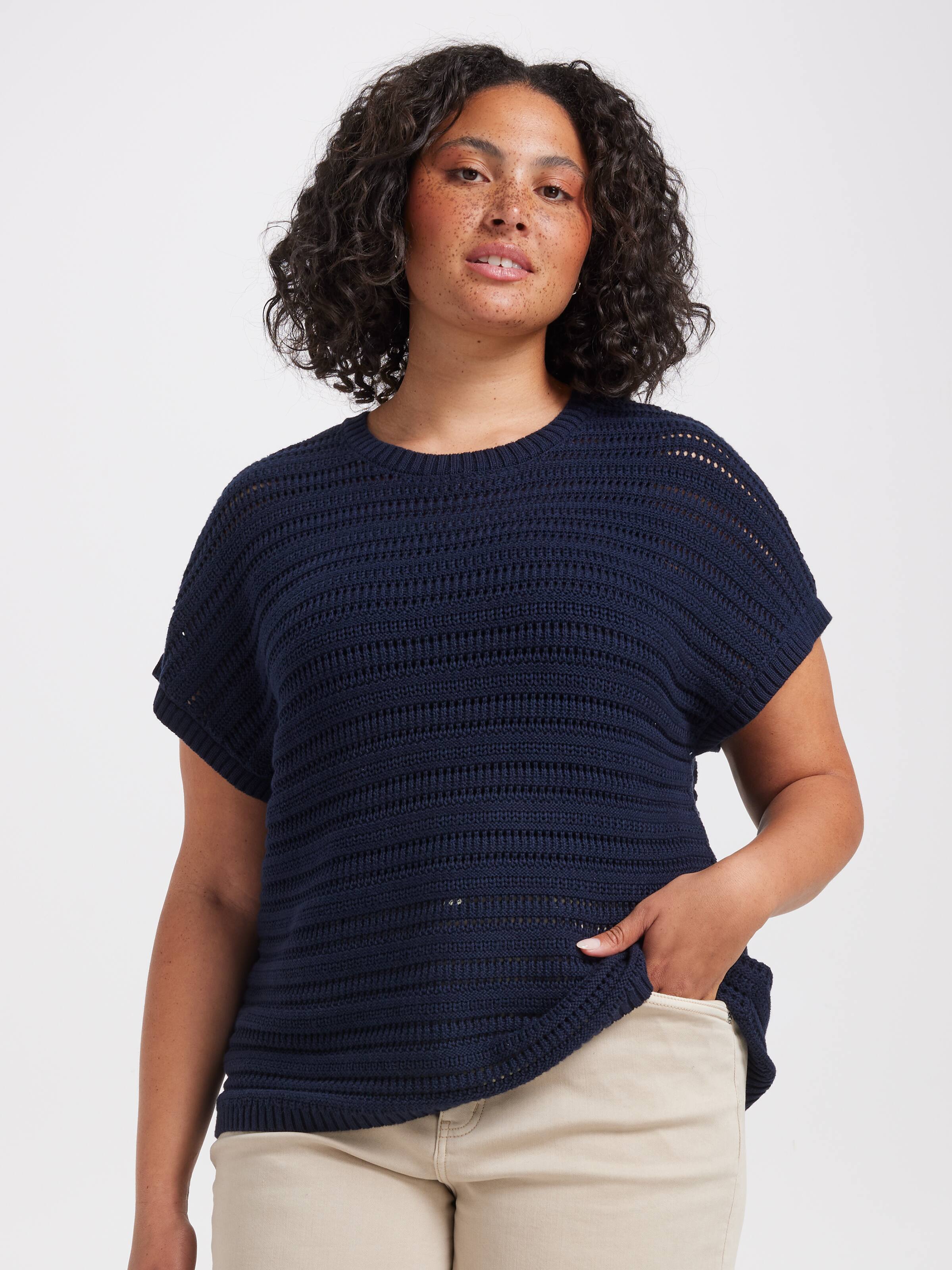 Curve Kendall Extended Sleeve Knit Top