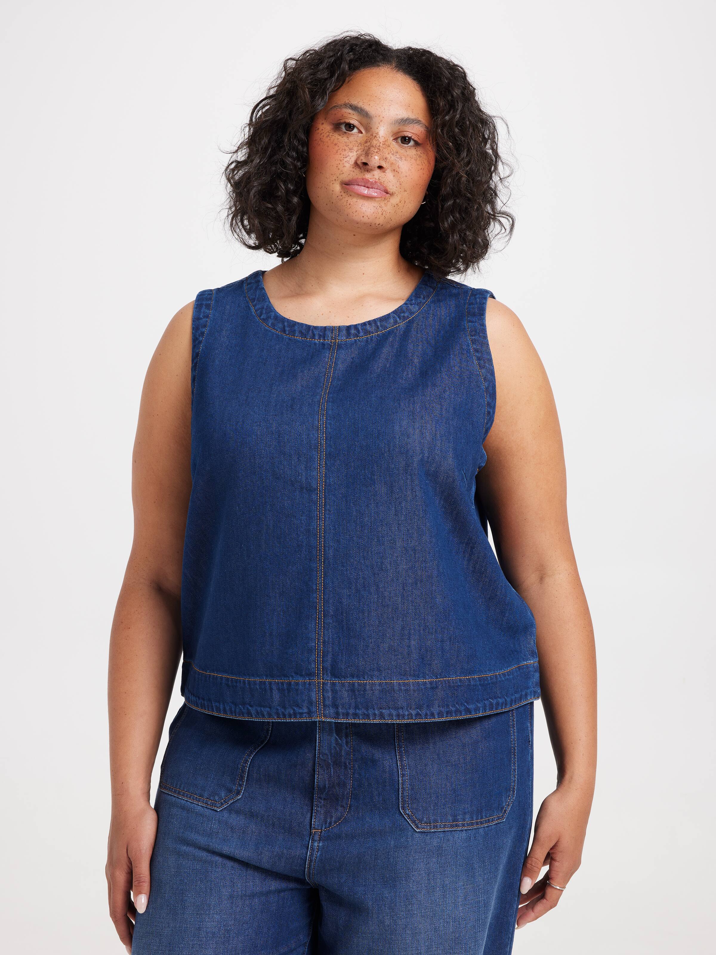 Curve Liquid Denim Tank
