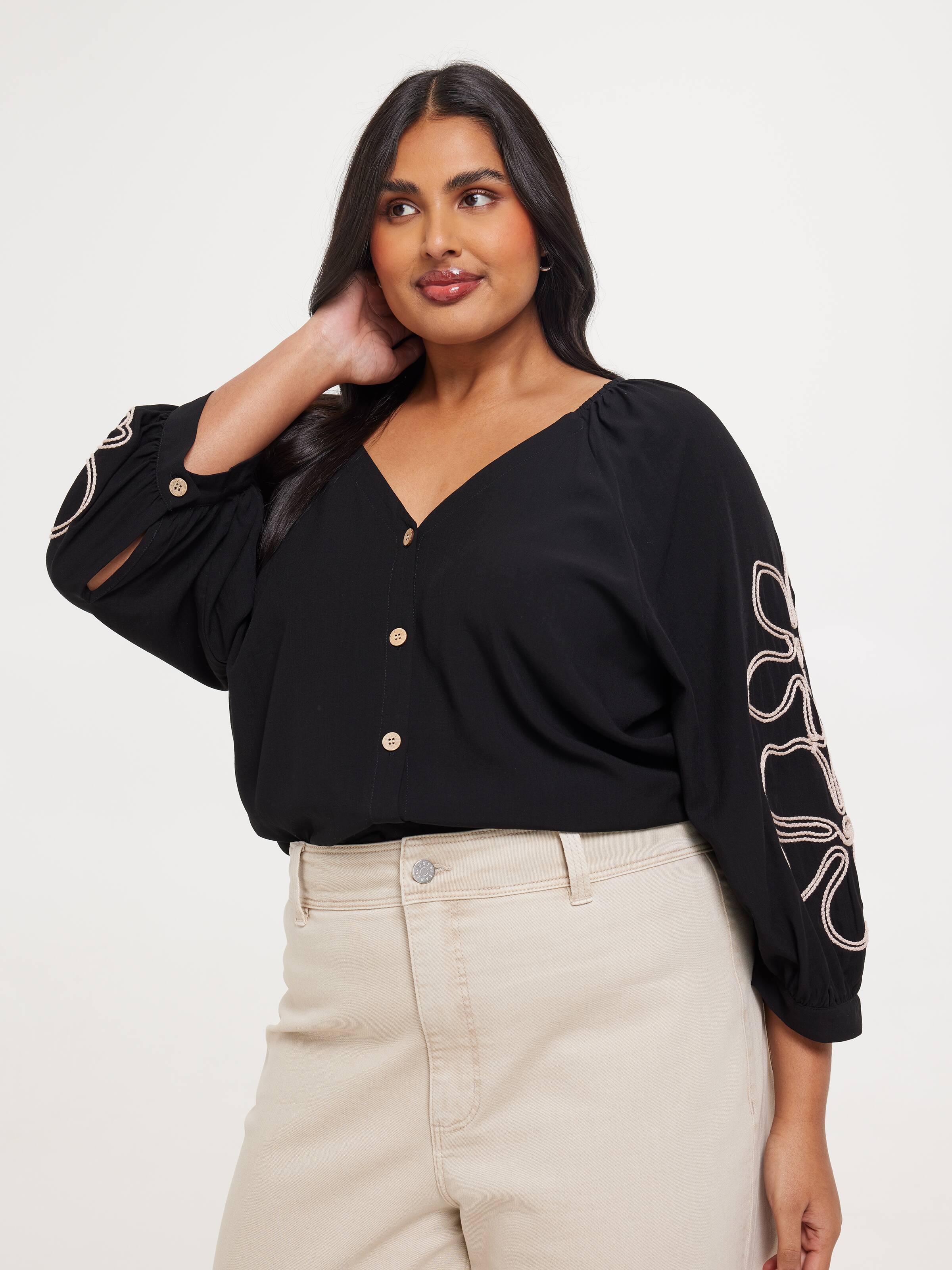 Ginny Button Front Blouse