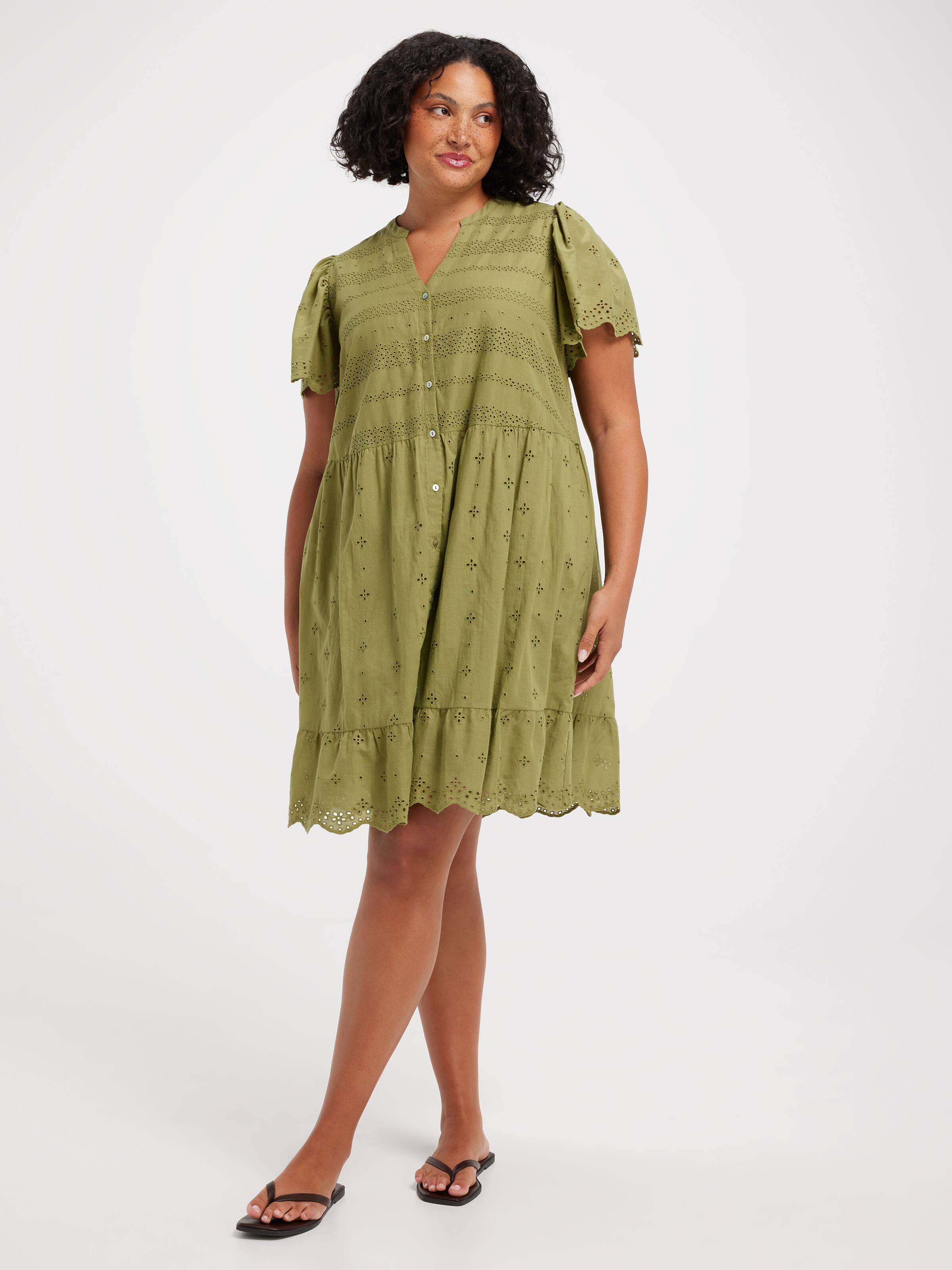 Curve Tahlulah Flutter Sleeve Dress