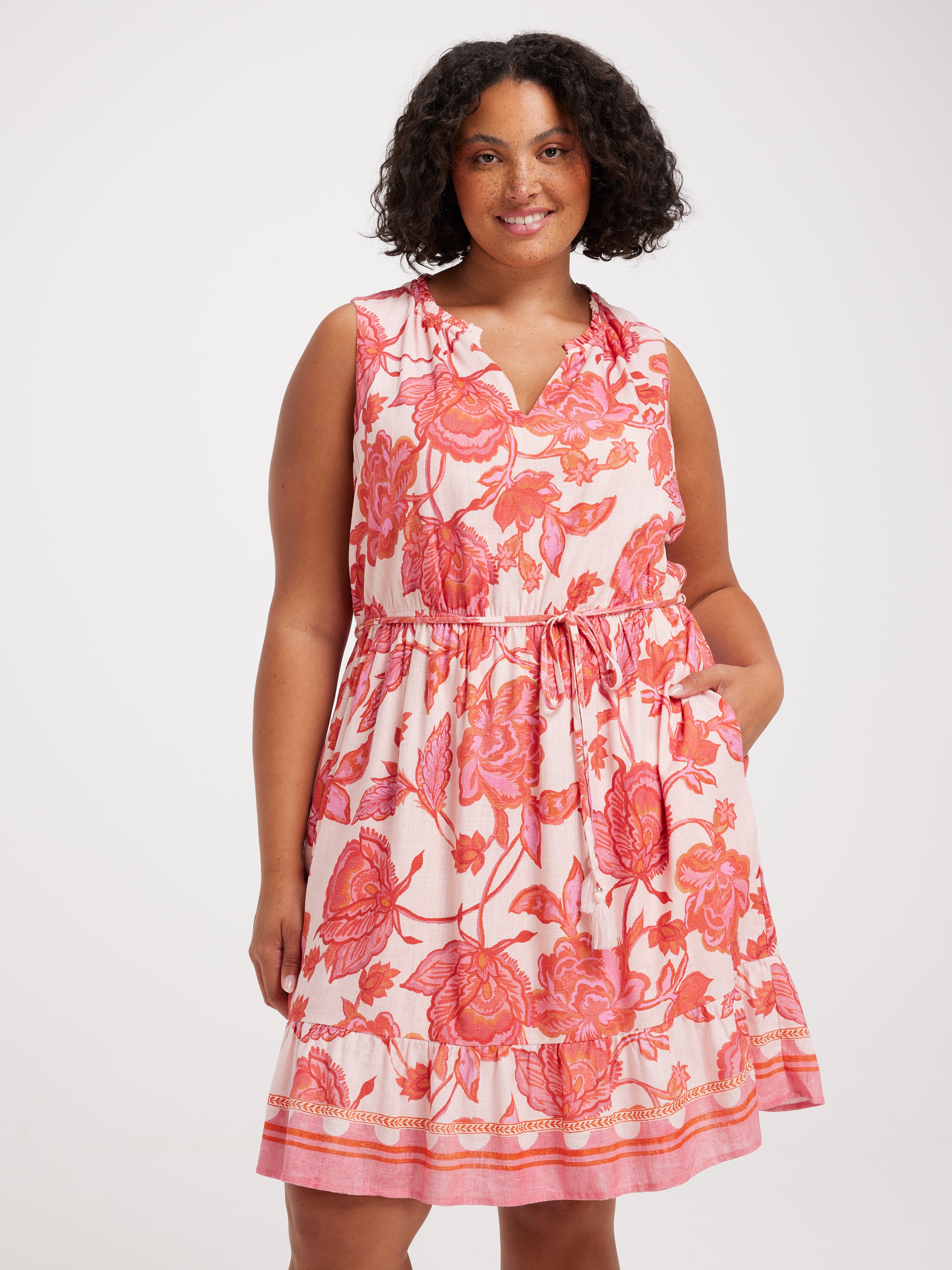 Alice Tie Waist Tiered Dress