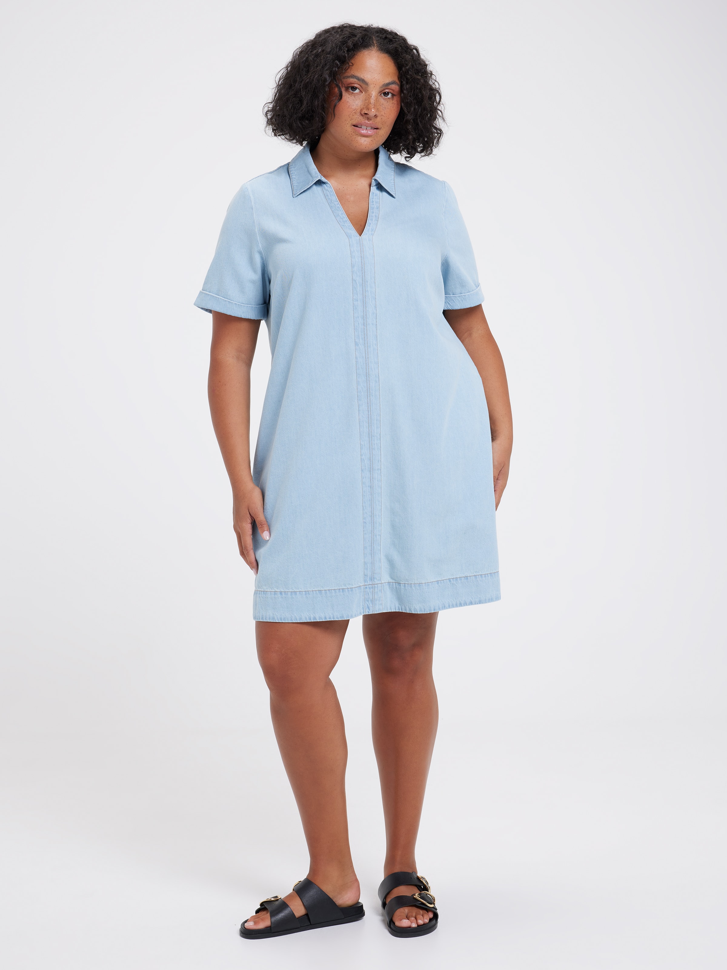 Curve Andy Denim Popover Dress