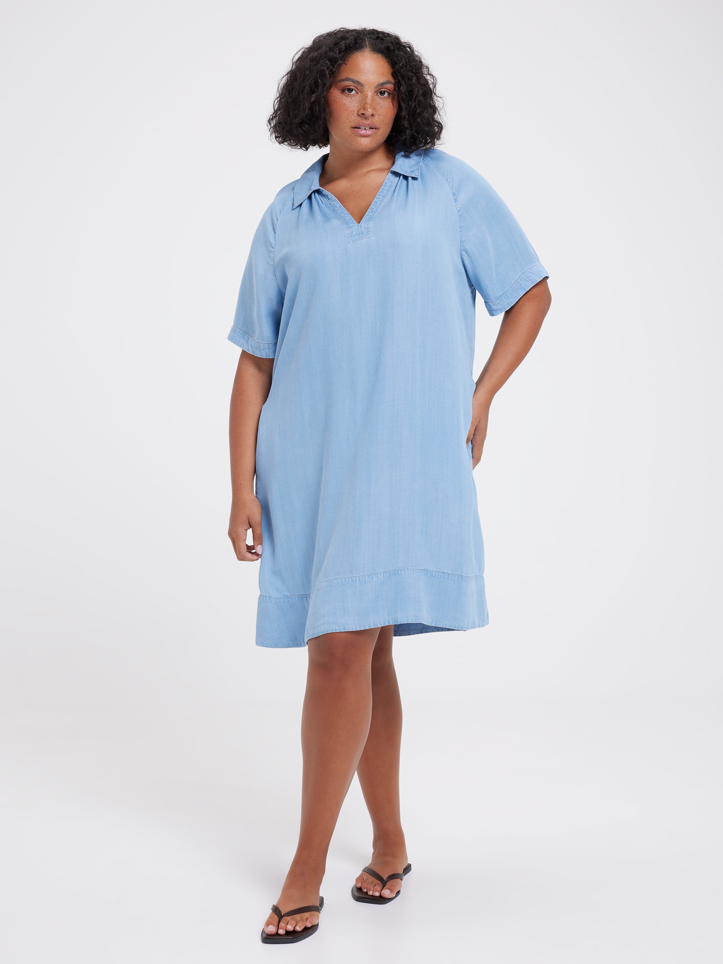 denim dress plus size australia @citychicofficial this is the denim dress of my dreams , Im wearing , Ari Denim Midi Dress