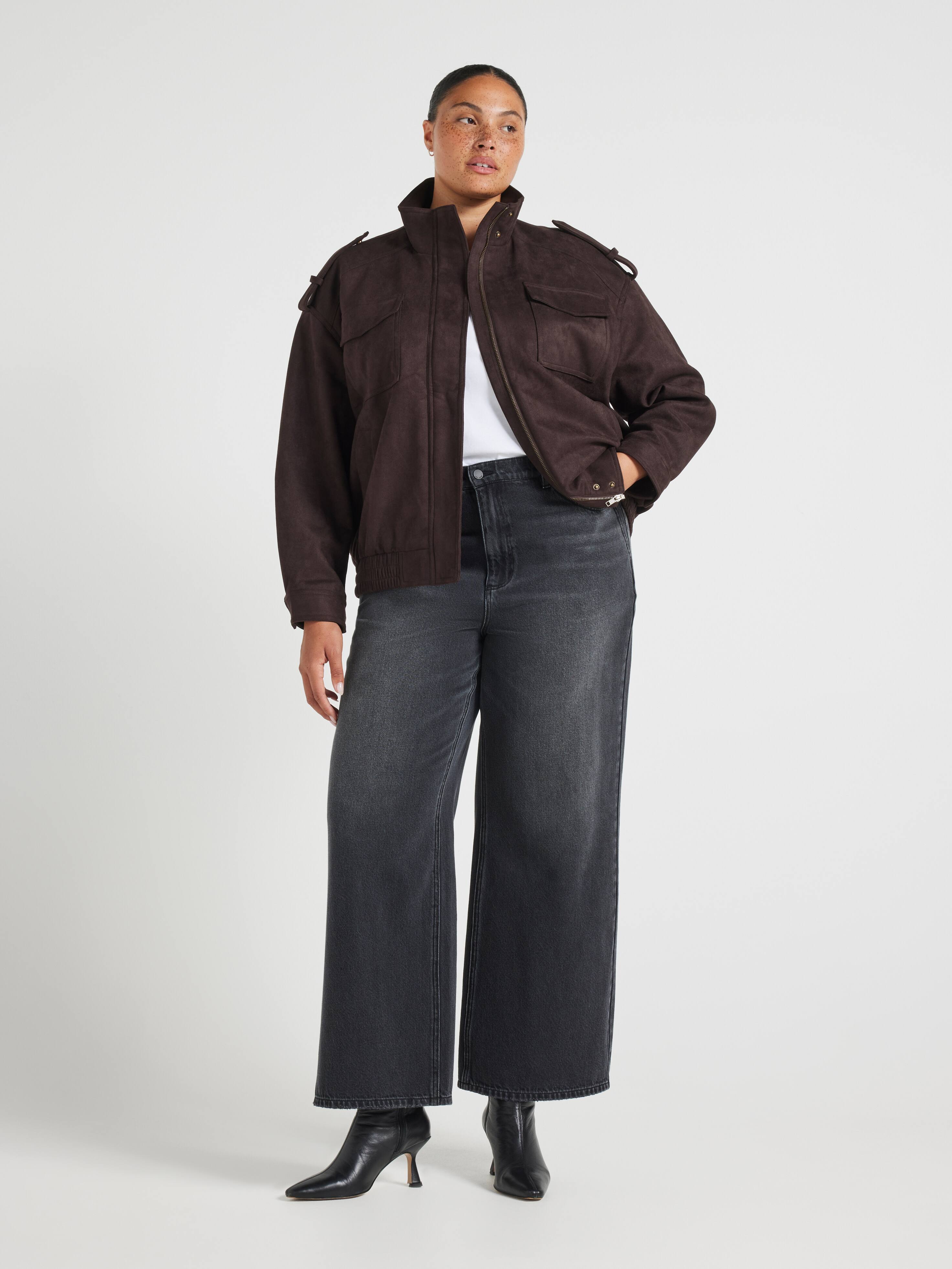 Curve Viola Suedette Jacket