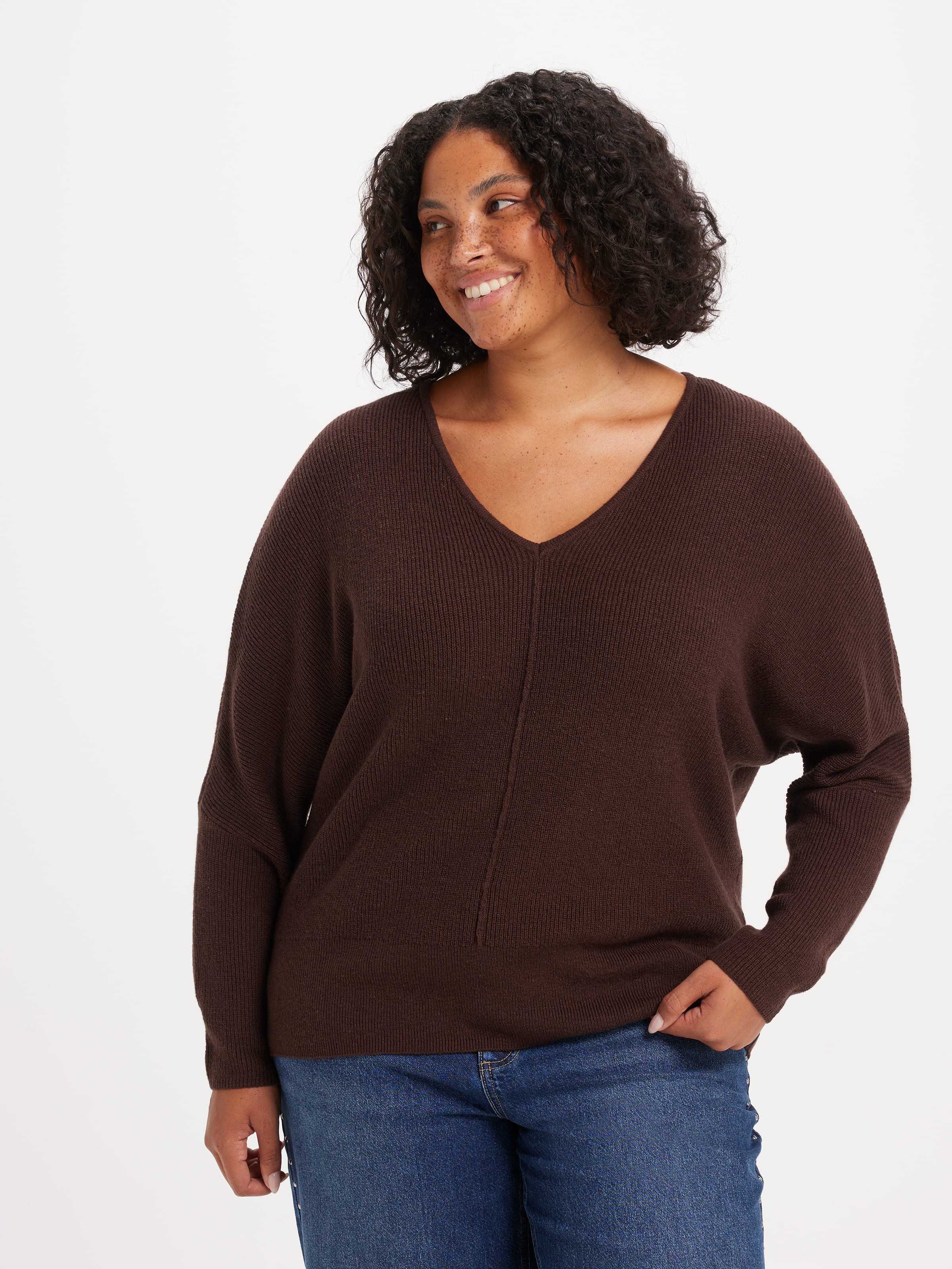 Curve Claire V Neck Pullover