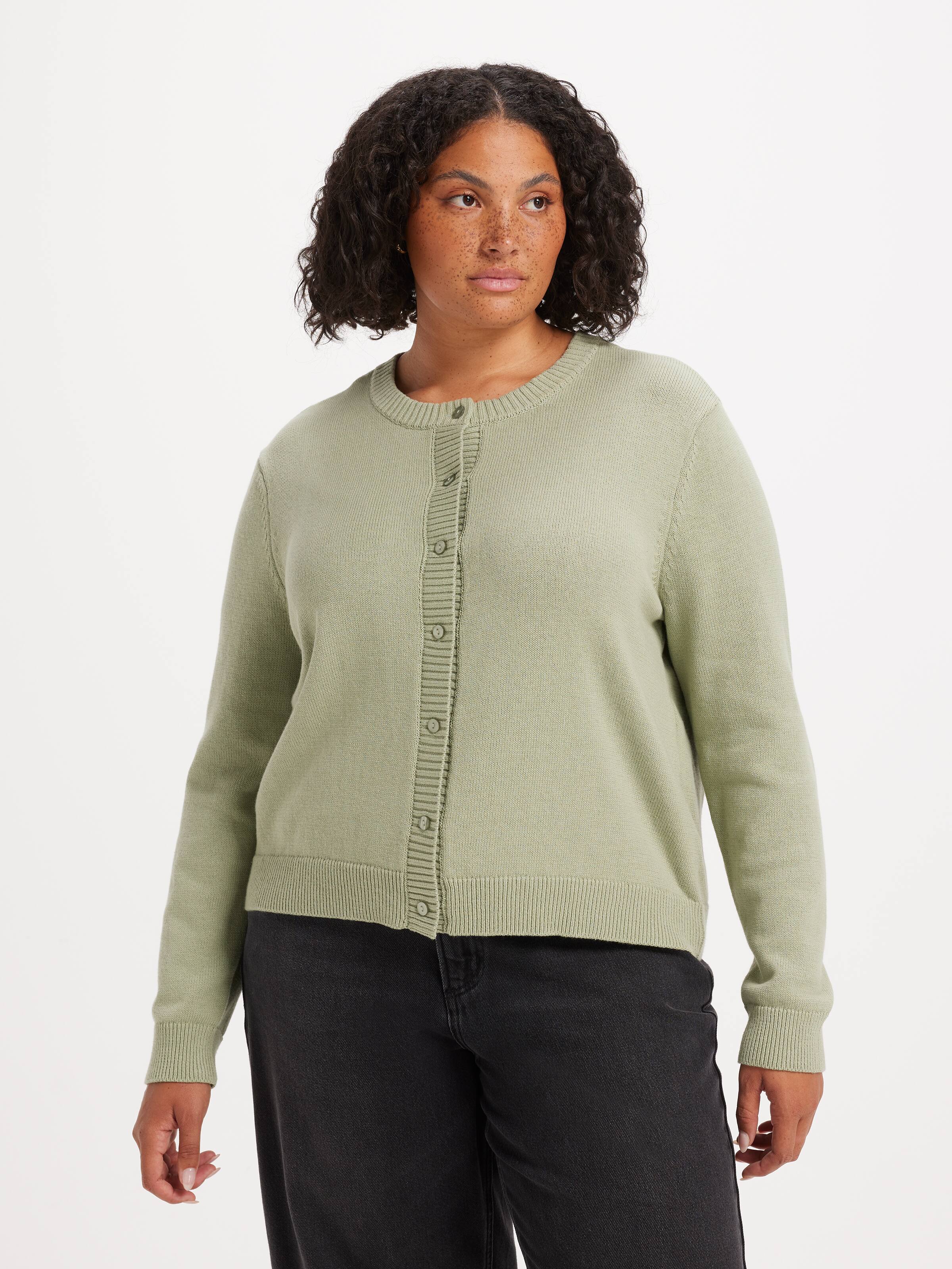 Curve Haley Cotton Crew Neck Cardi