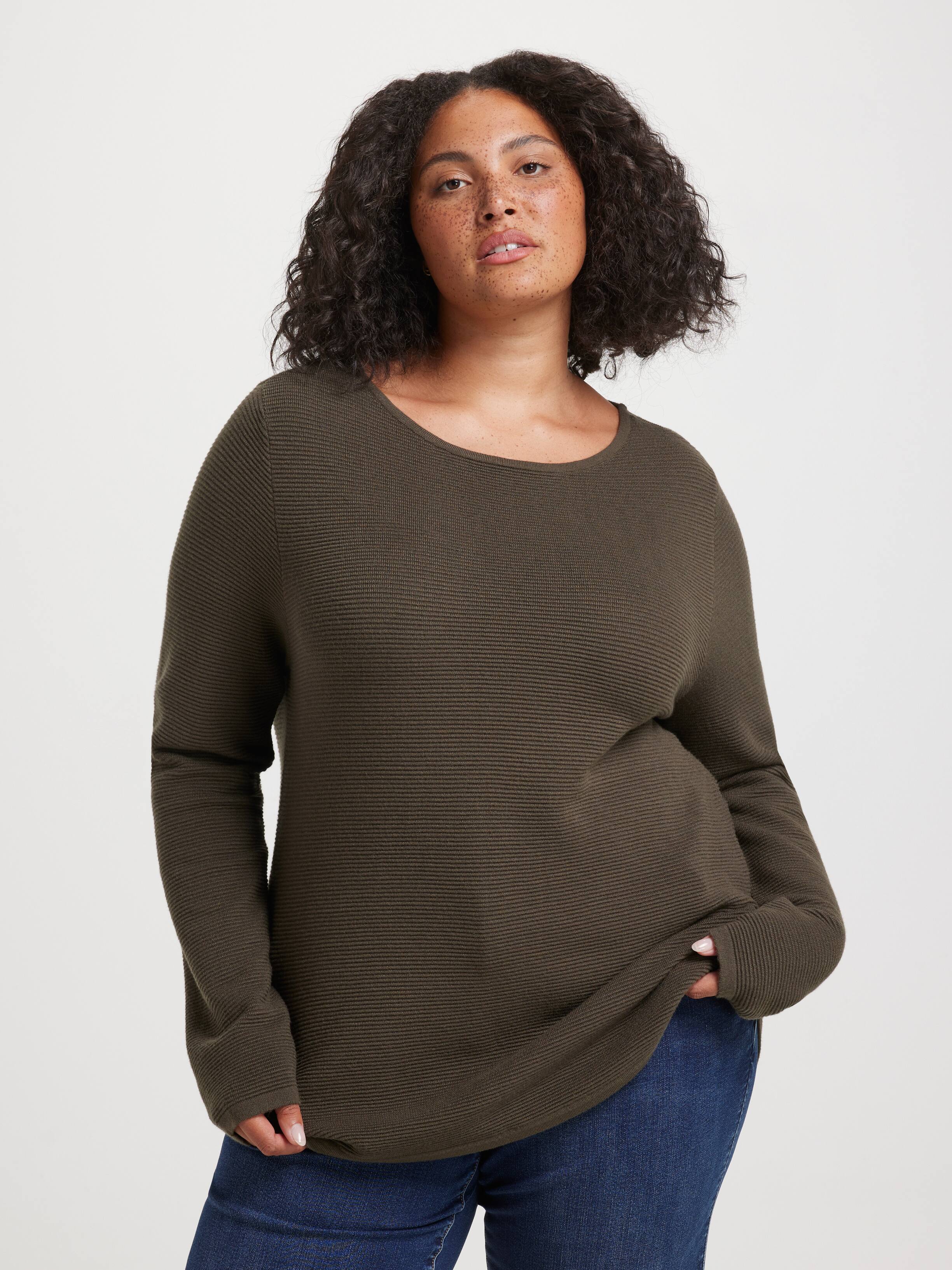 Curve Millie Ottoman Scoop Pullover
