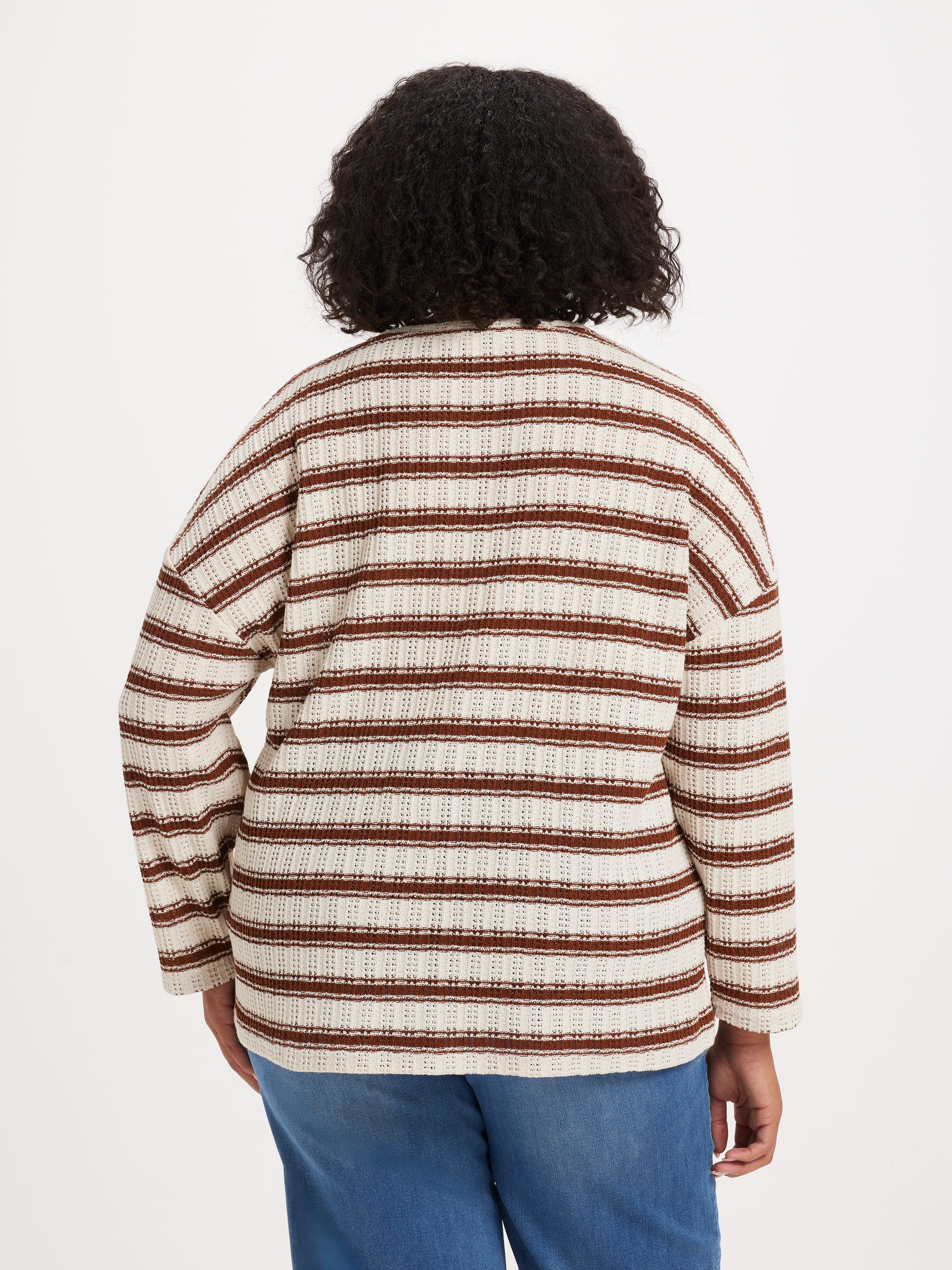 Curve Dana Textured Long Sleeve Tee