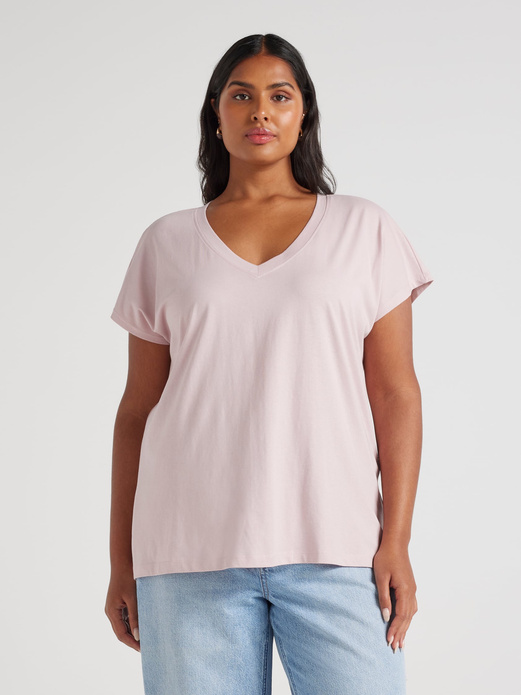 Curve Signature V-Neck Tee