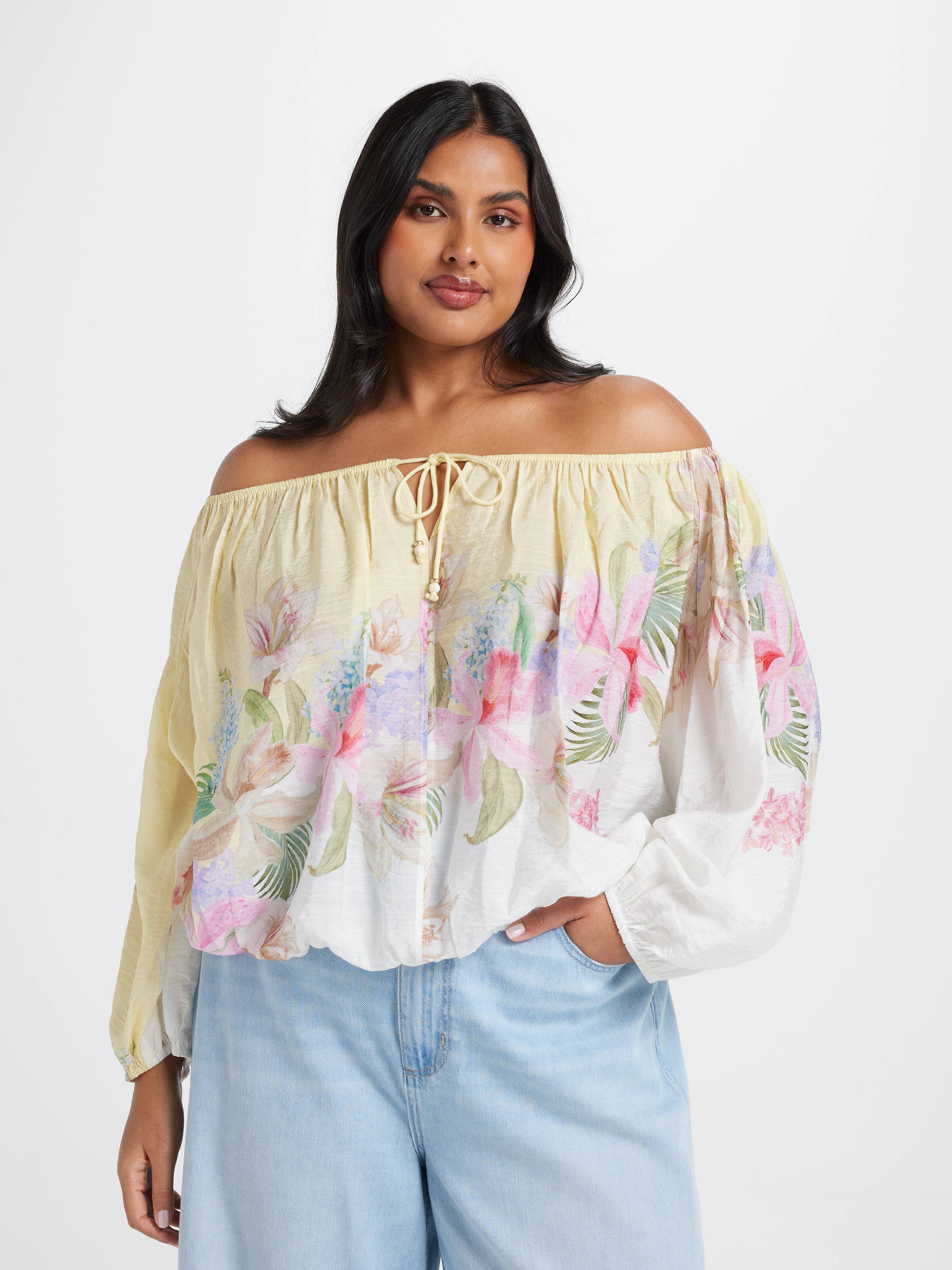Curve Effie Bubble Hem Blouse