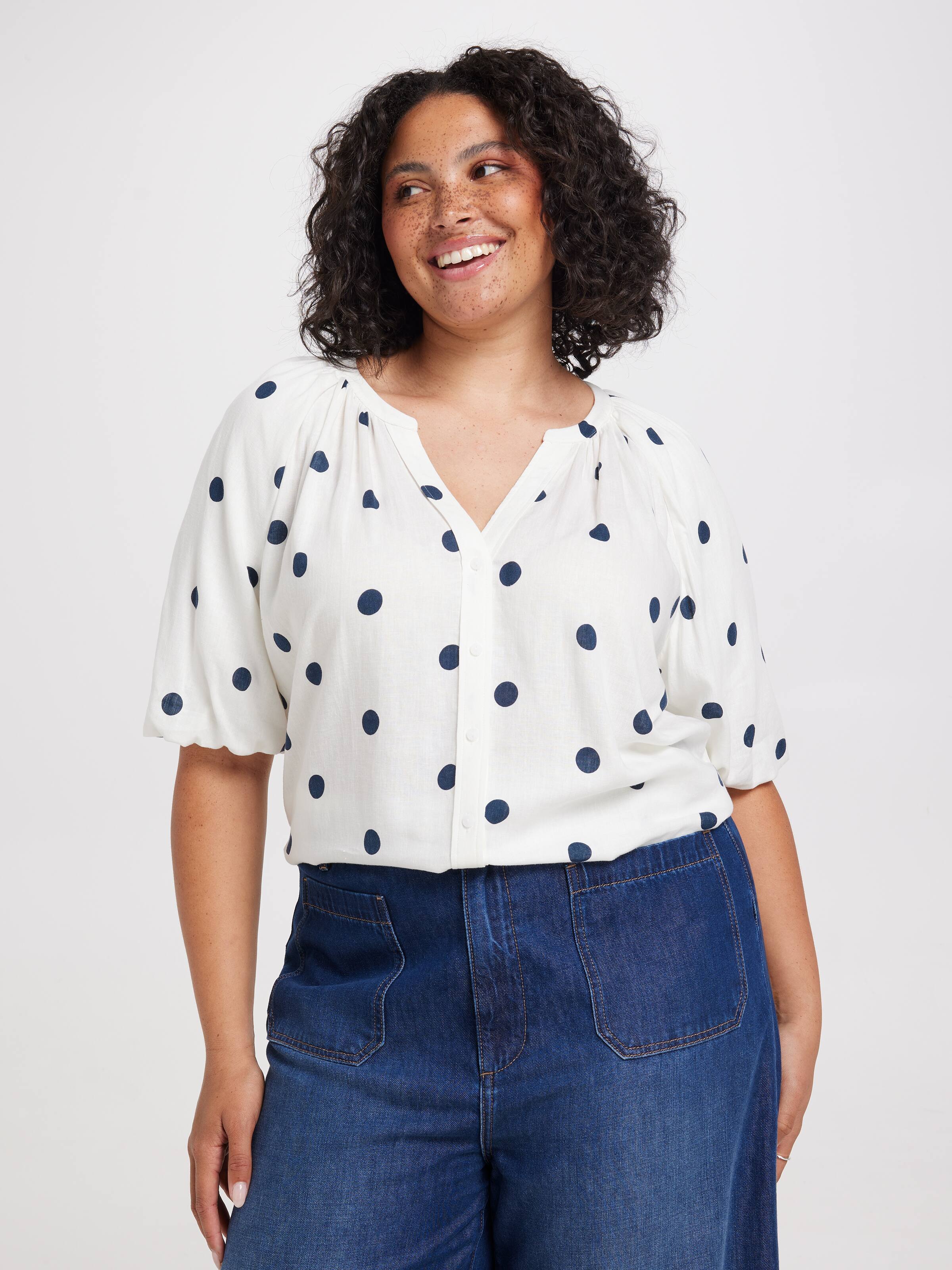 Curve Aliyah Bubble Sleeve Shirt