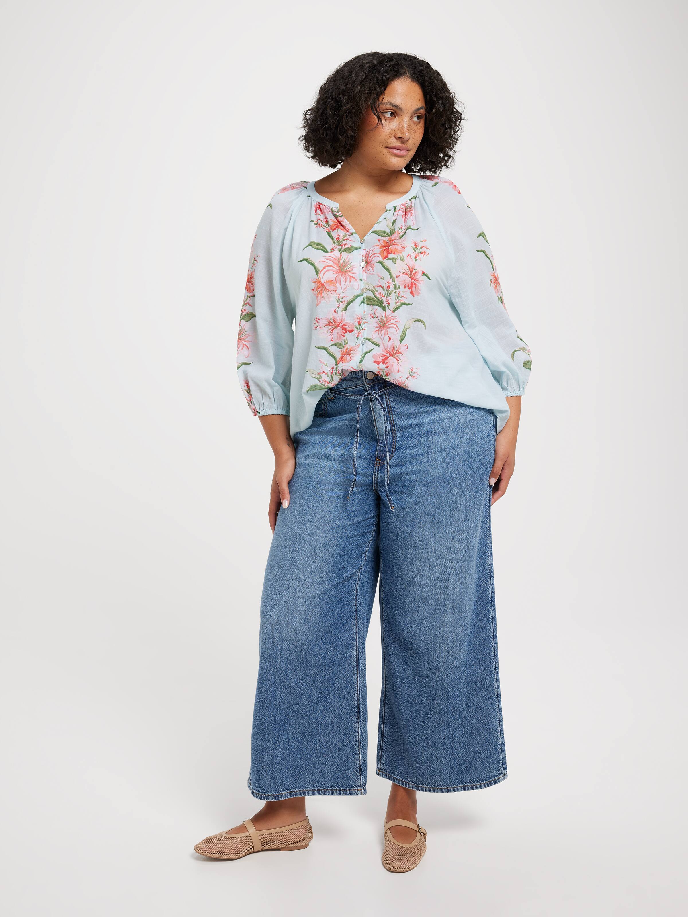 Curve Camilla 3/4 Sleeve Blouse