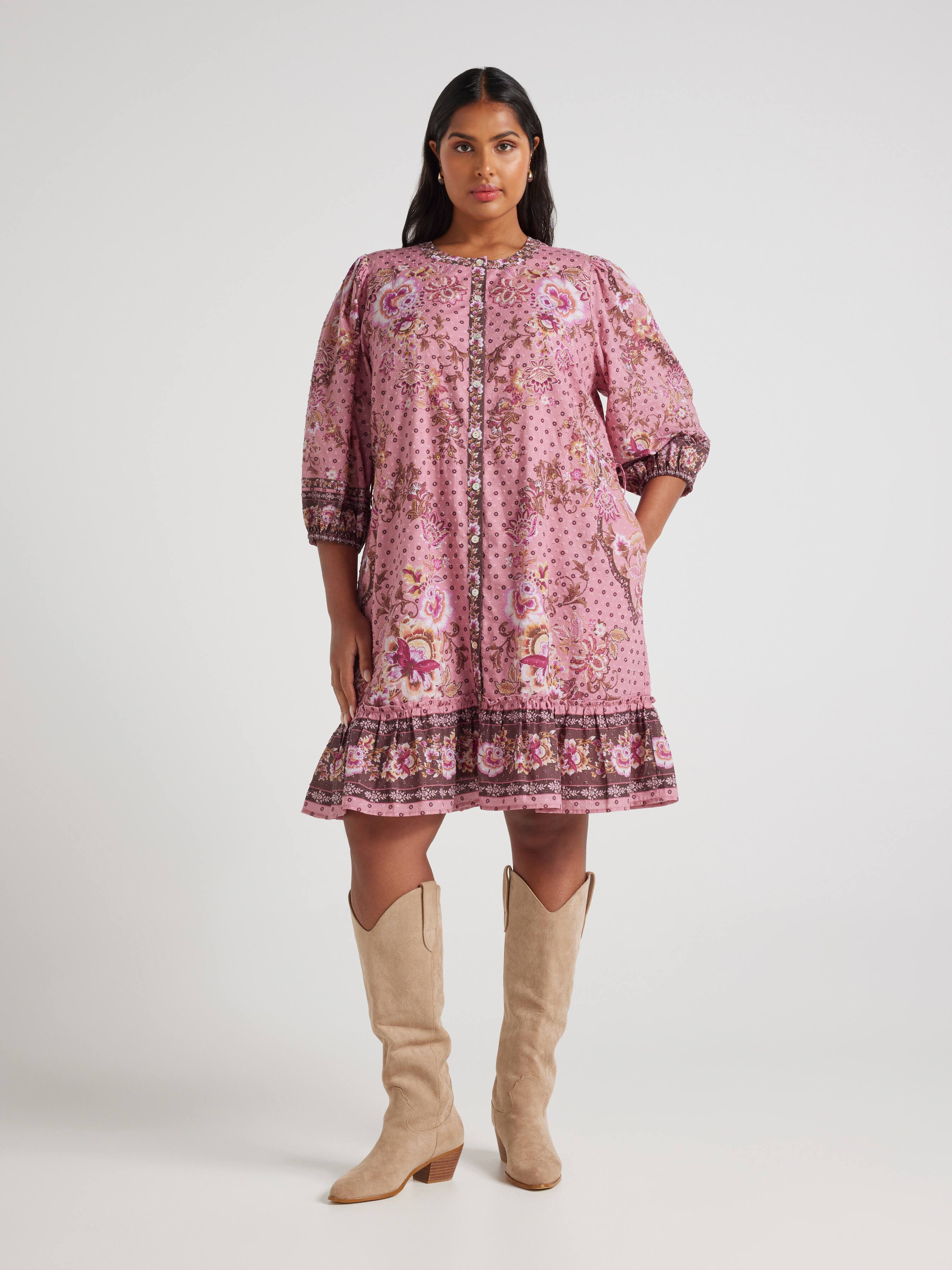 Curve Jodie Button Through Mini Dress