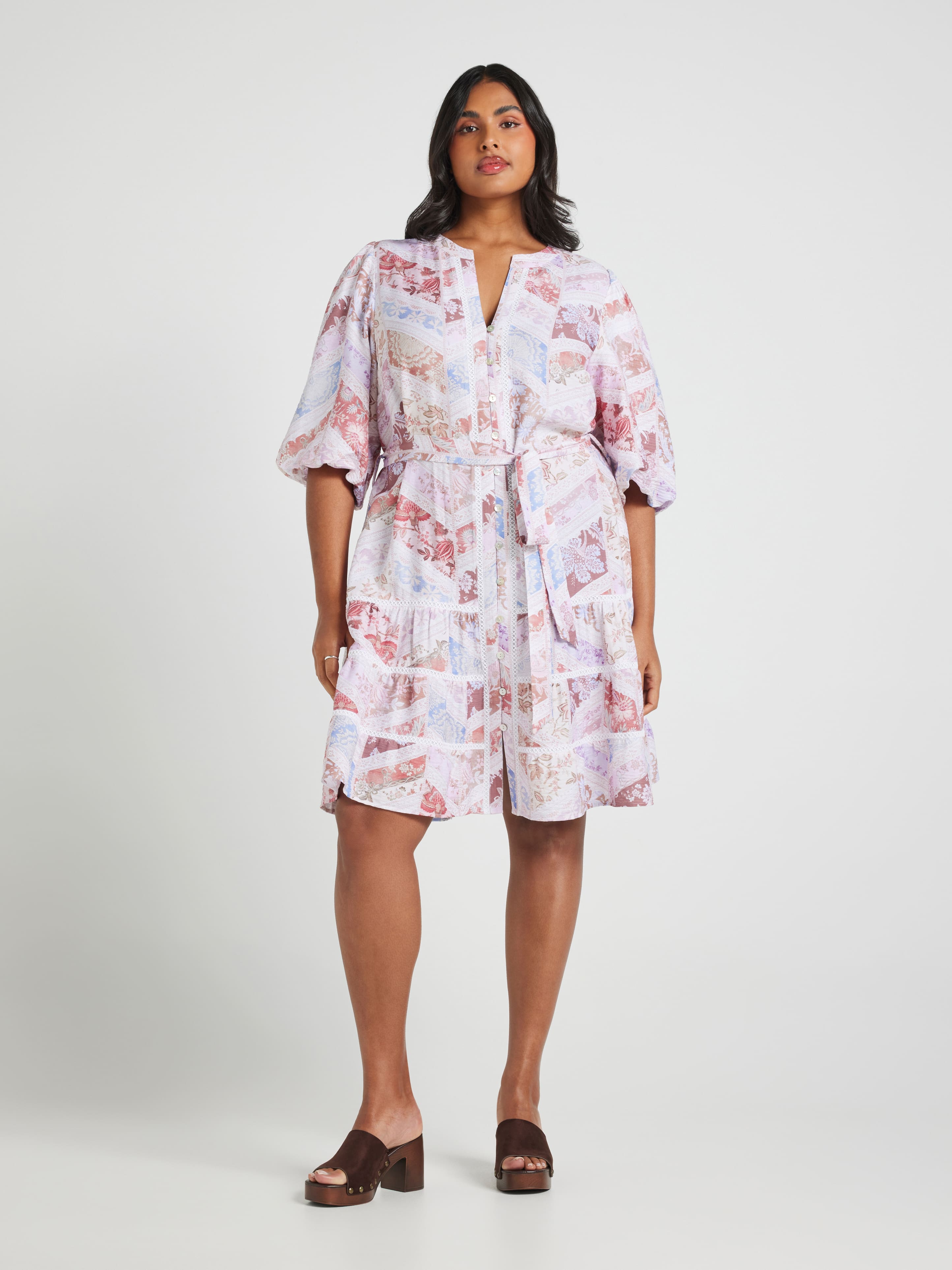 Curve Avril Tiered Mini Dress