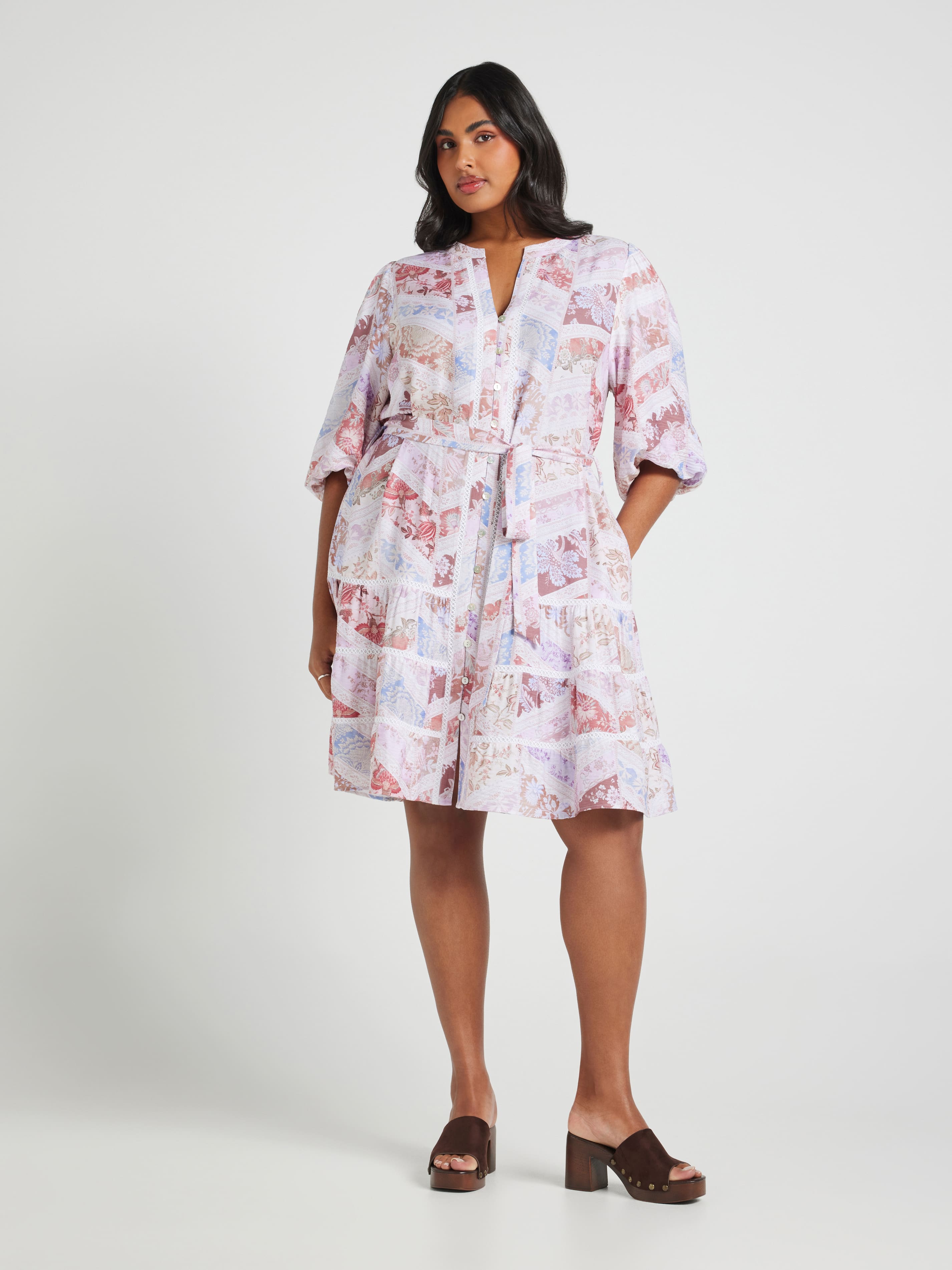 Curve Avril Tiered Mini Dress