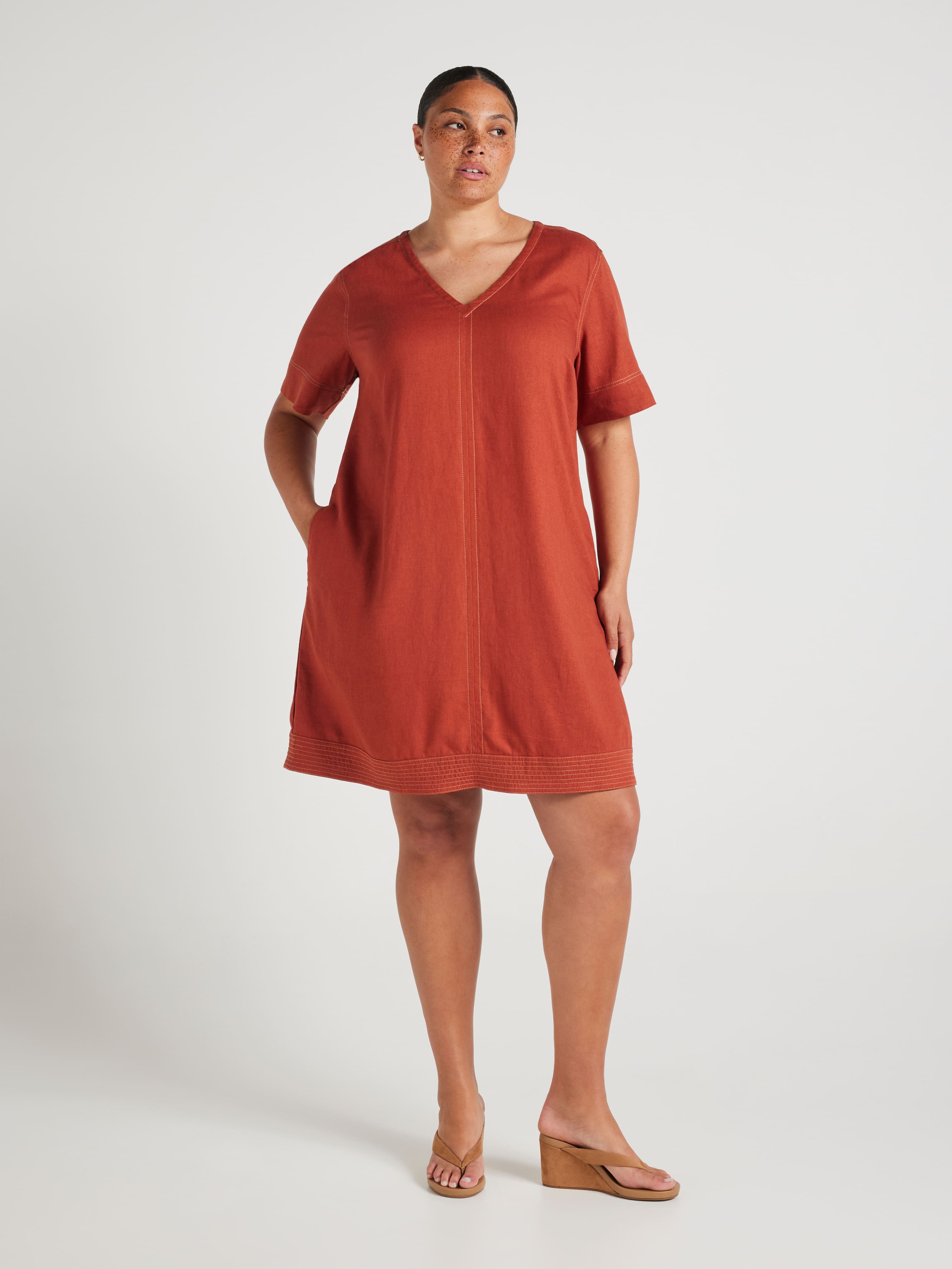 Curve Alani Shift Mini Dress