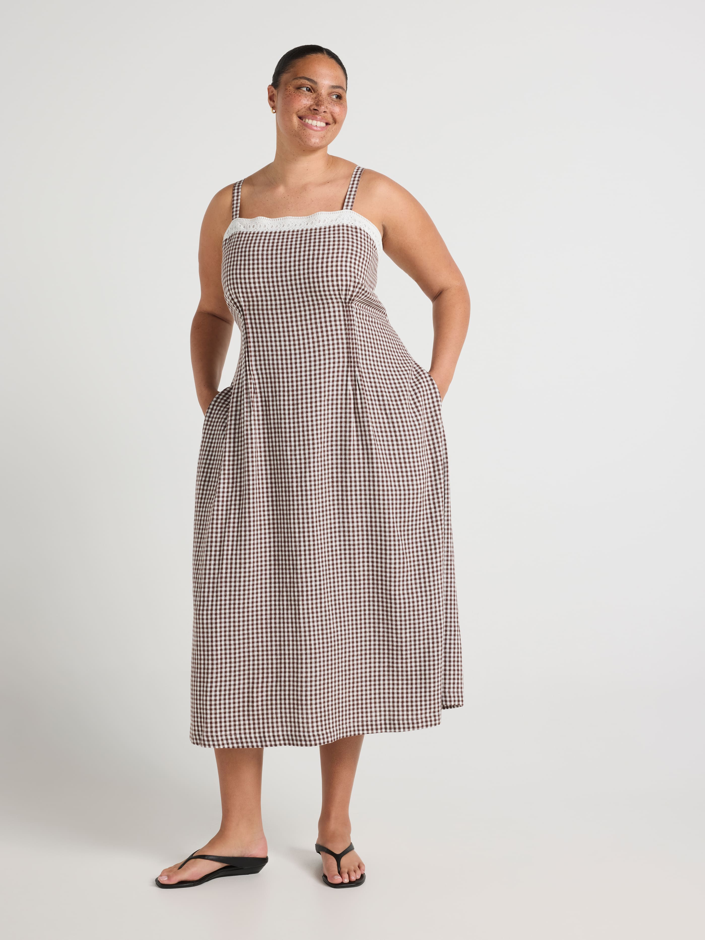 Indigo Pleated Maxi Dress