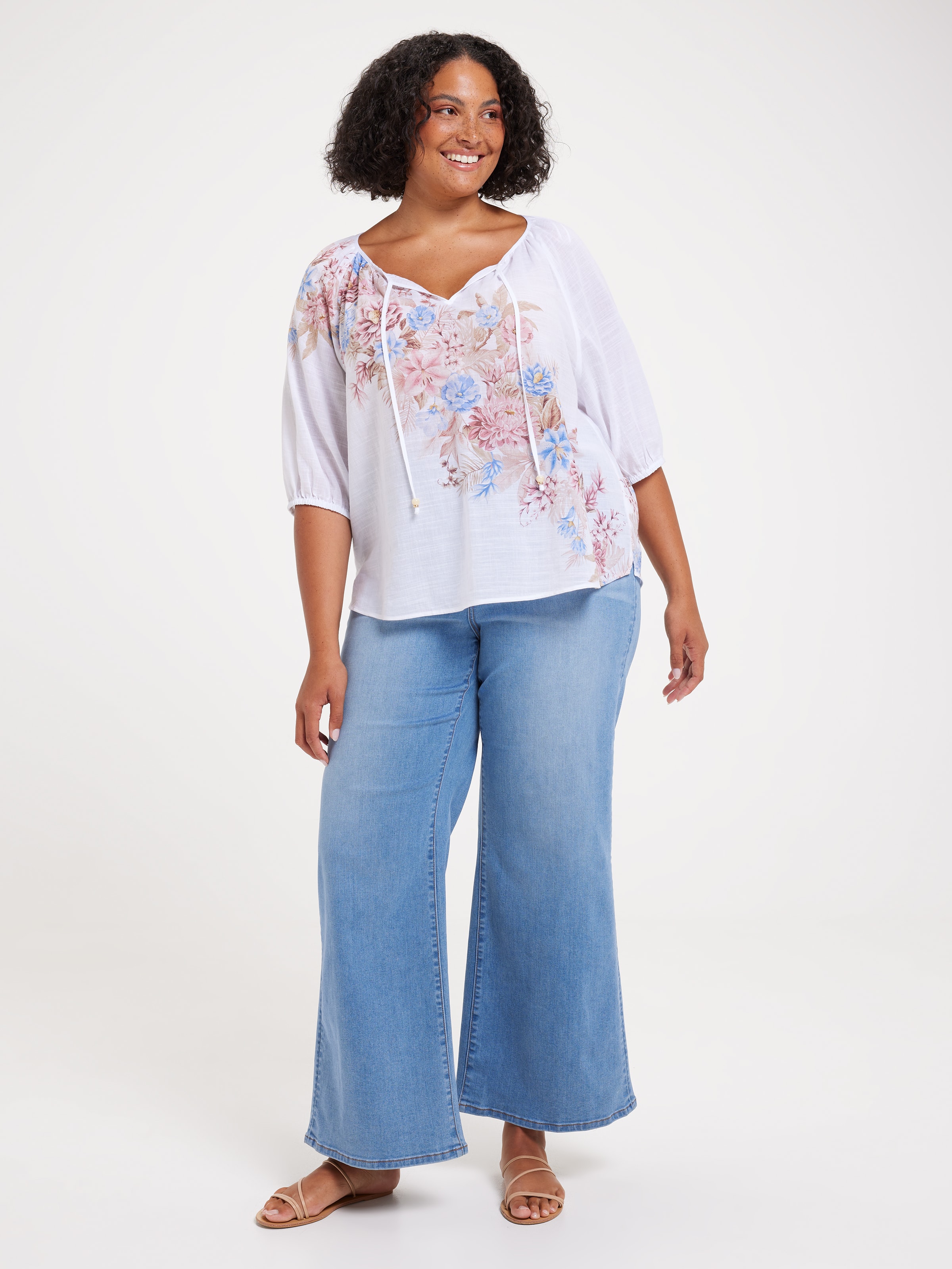 Curve Kylie Short Sleeve Blouse