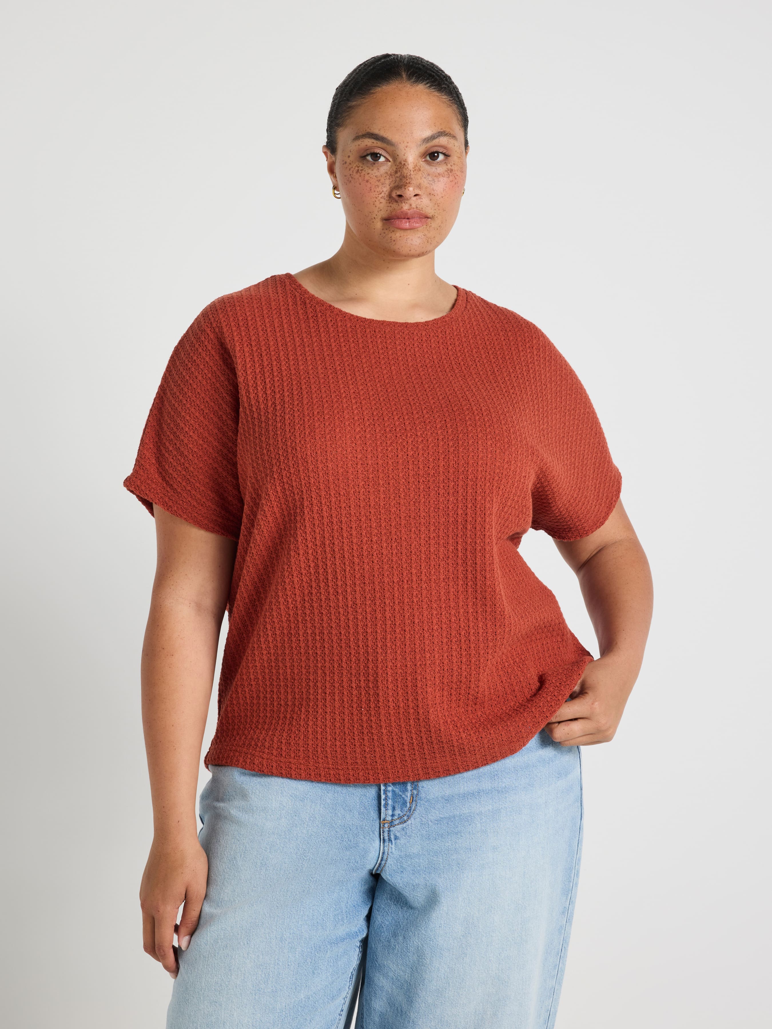 Curve Phoebe Textured Batwing Tee