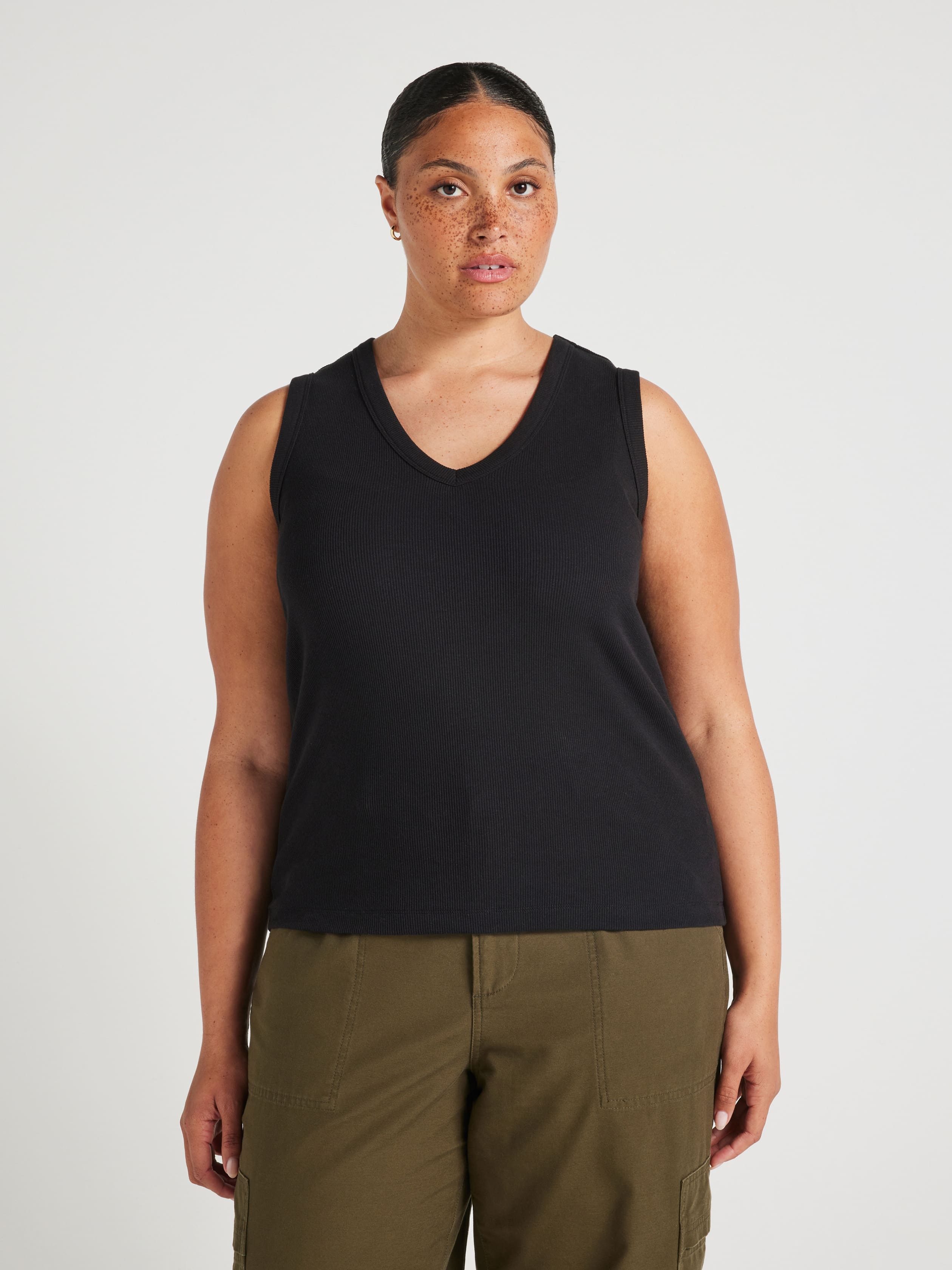Curve V Neck Tank