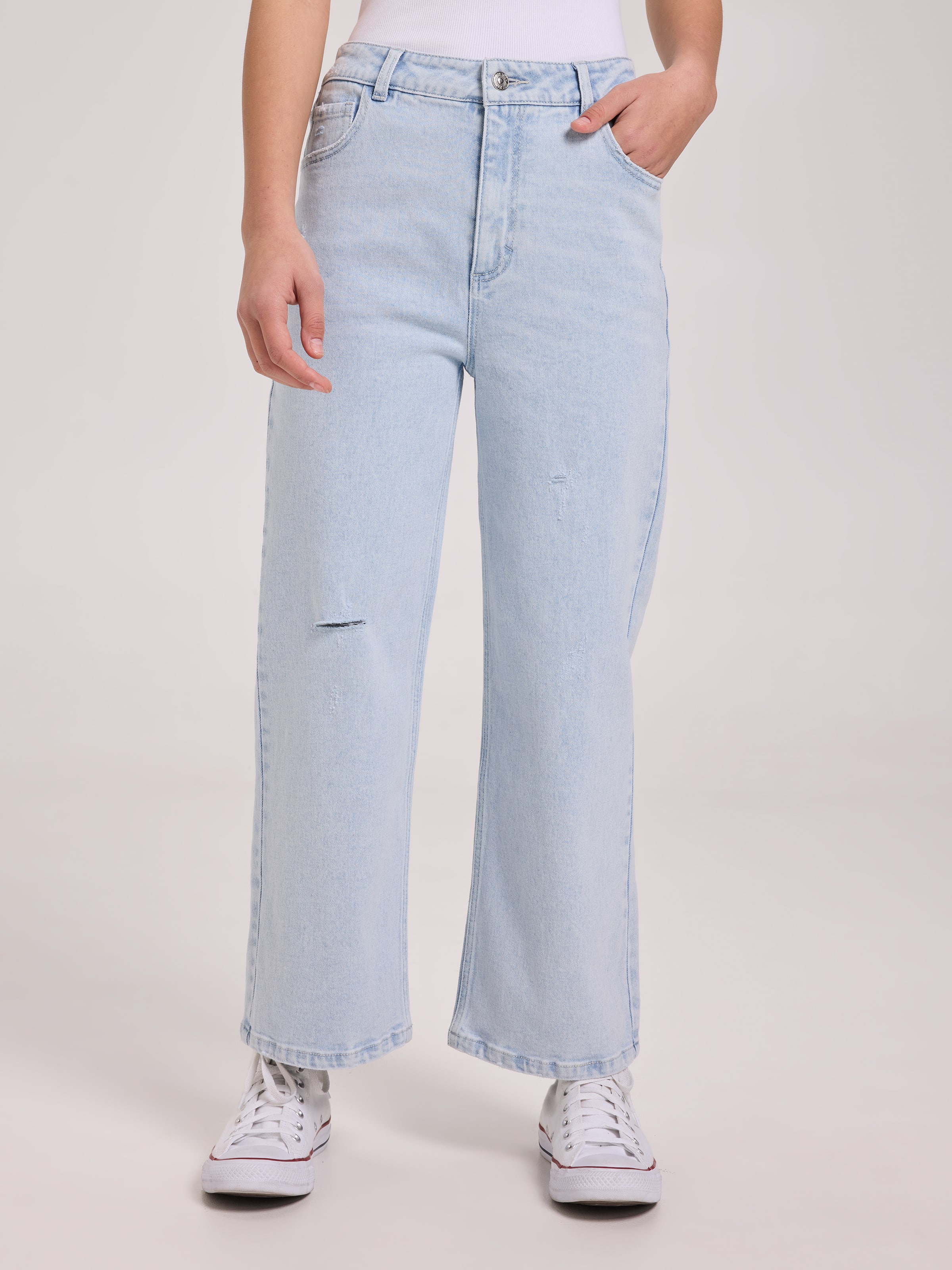 Girls Freya Wide Leg Ankle Jean