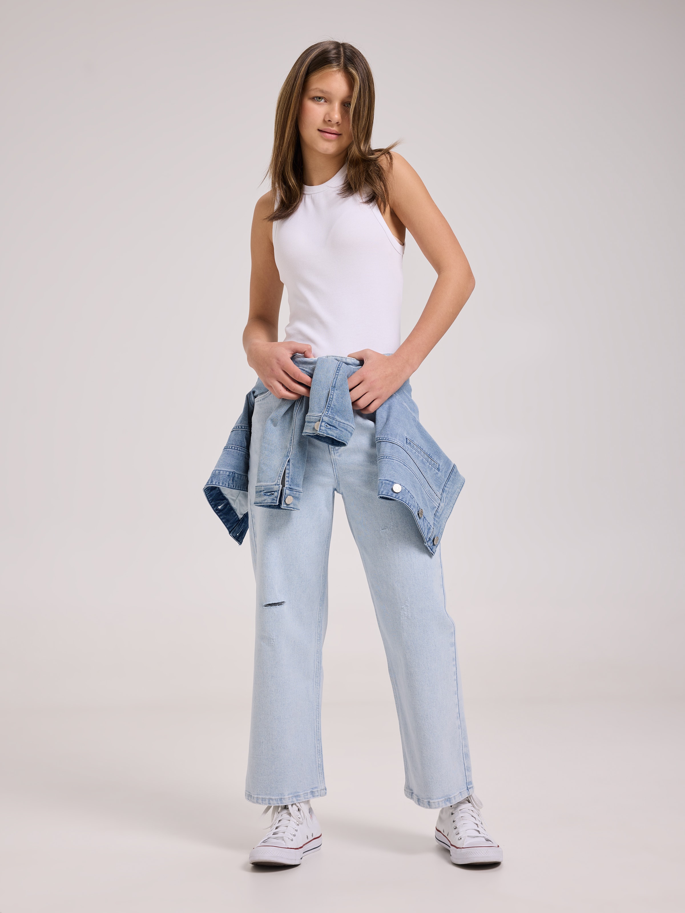 Girls Freya Wide Leg Ankle Jean