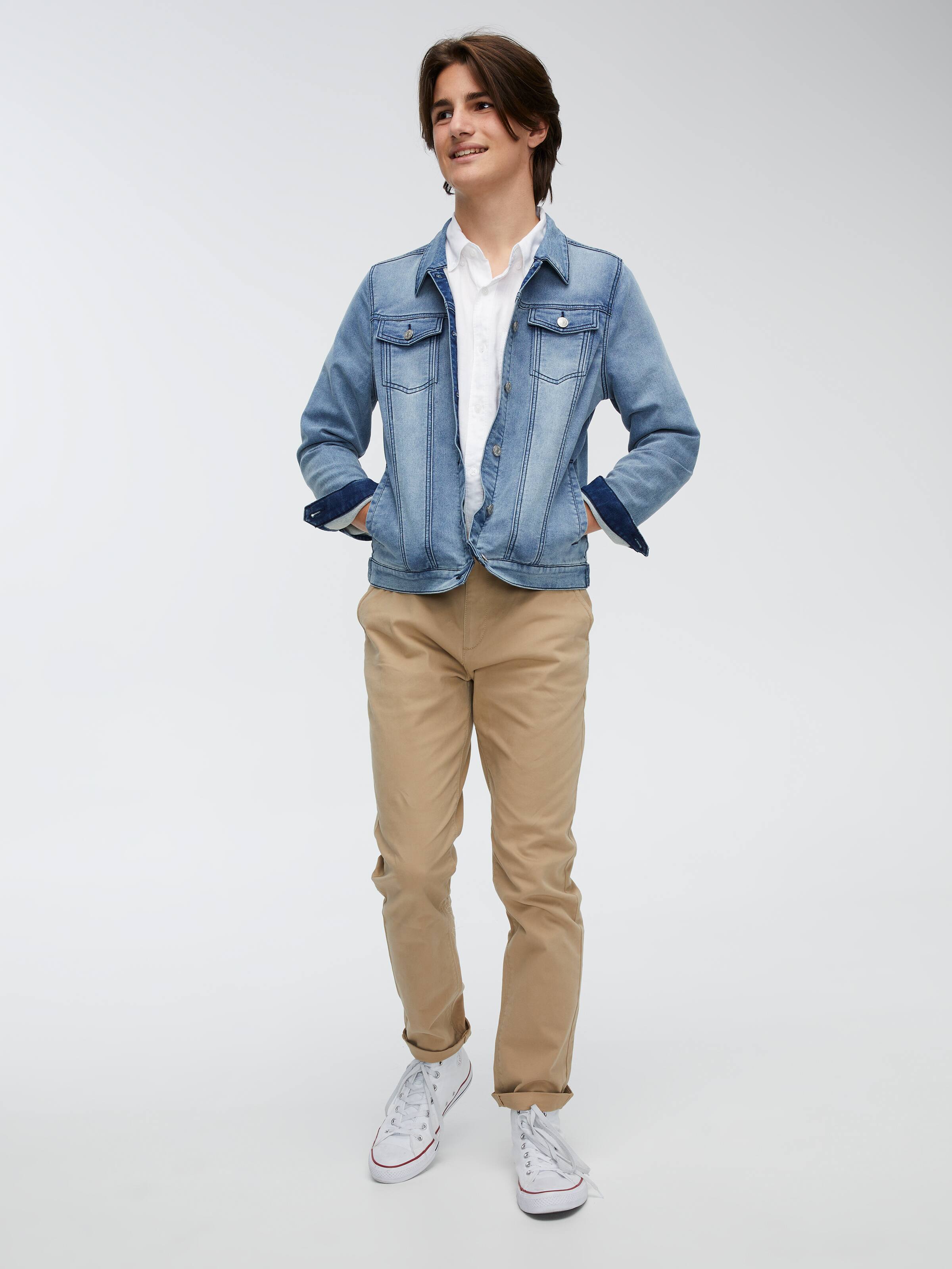 Boys Tim Slim Light Chino