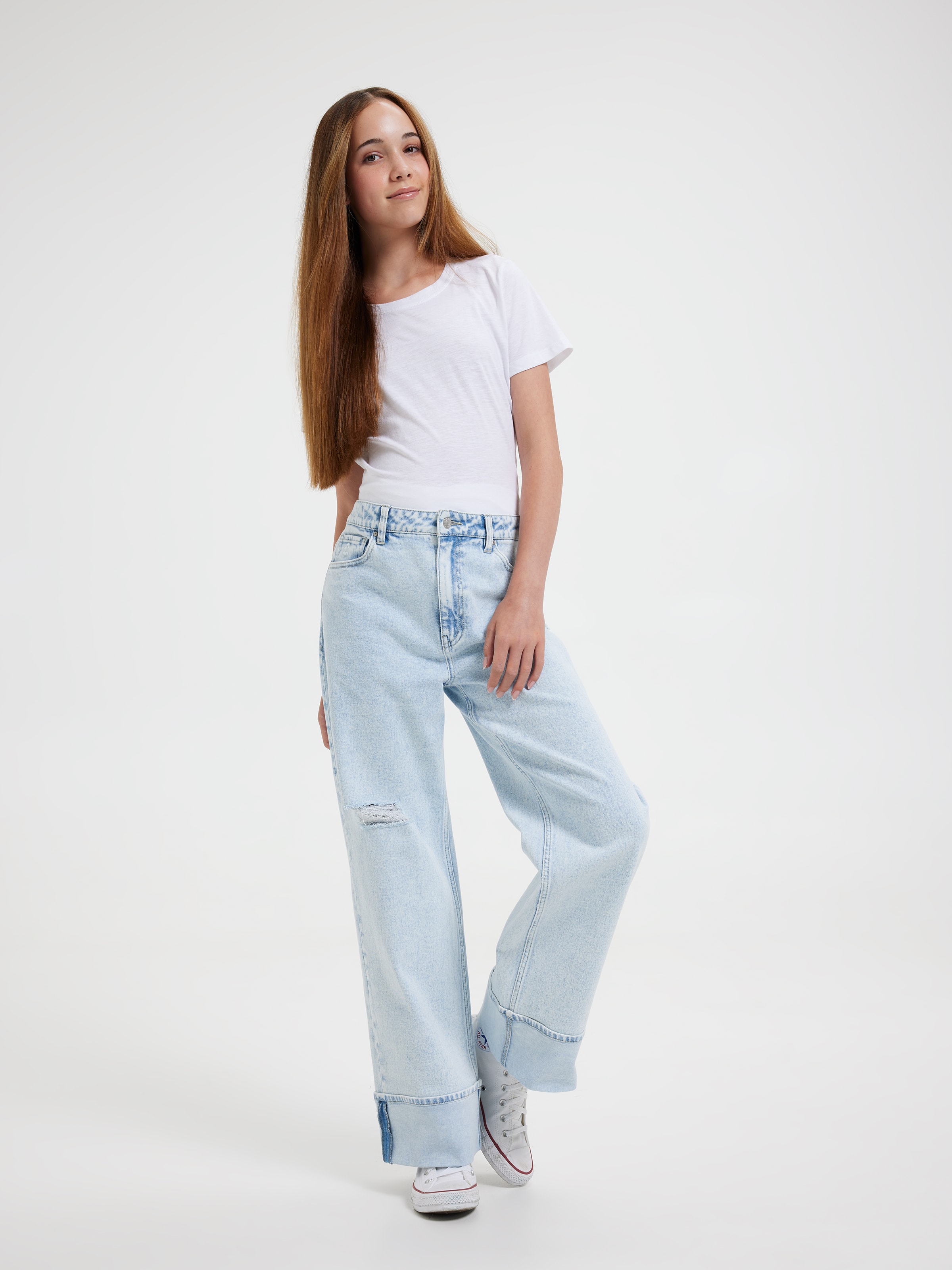 Girls Harlow Turn Up Hem Jean