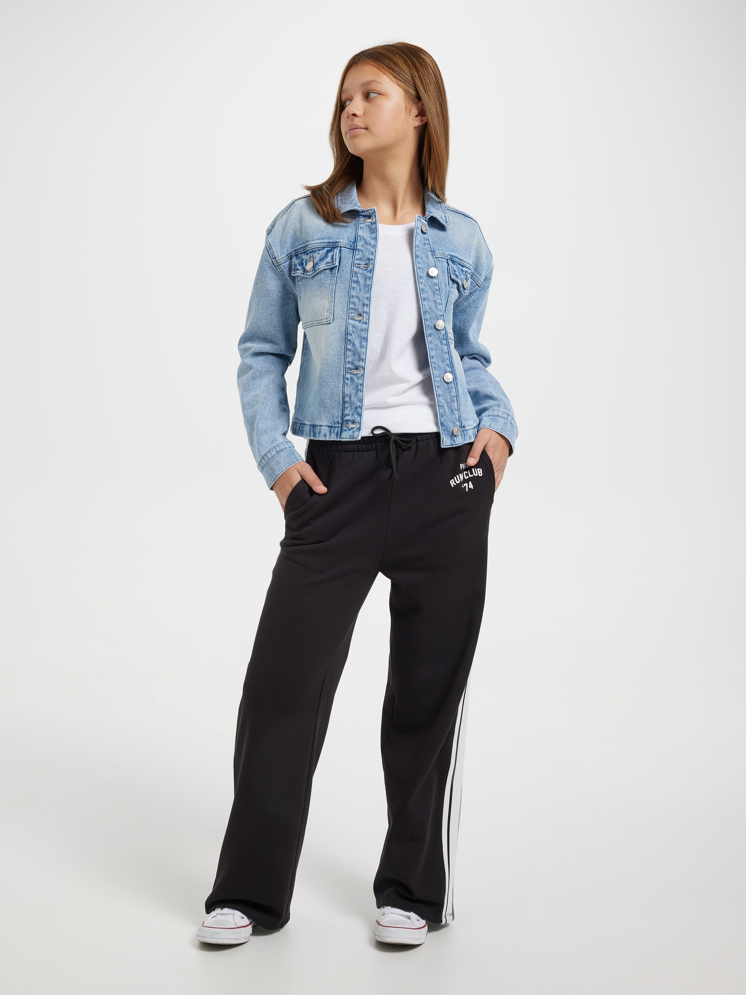 Girls Ava Side Stripe Track Pant