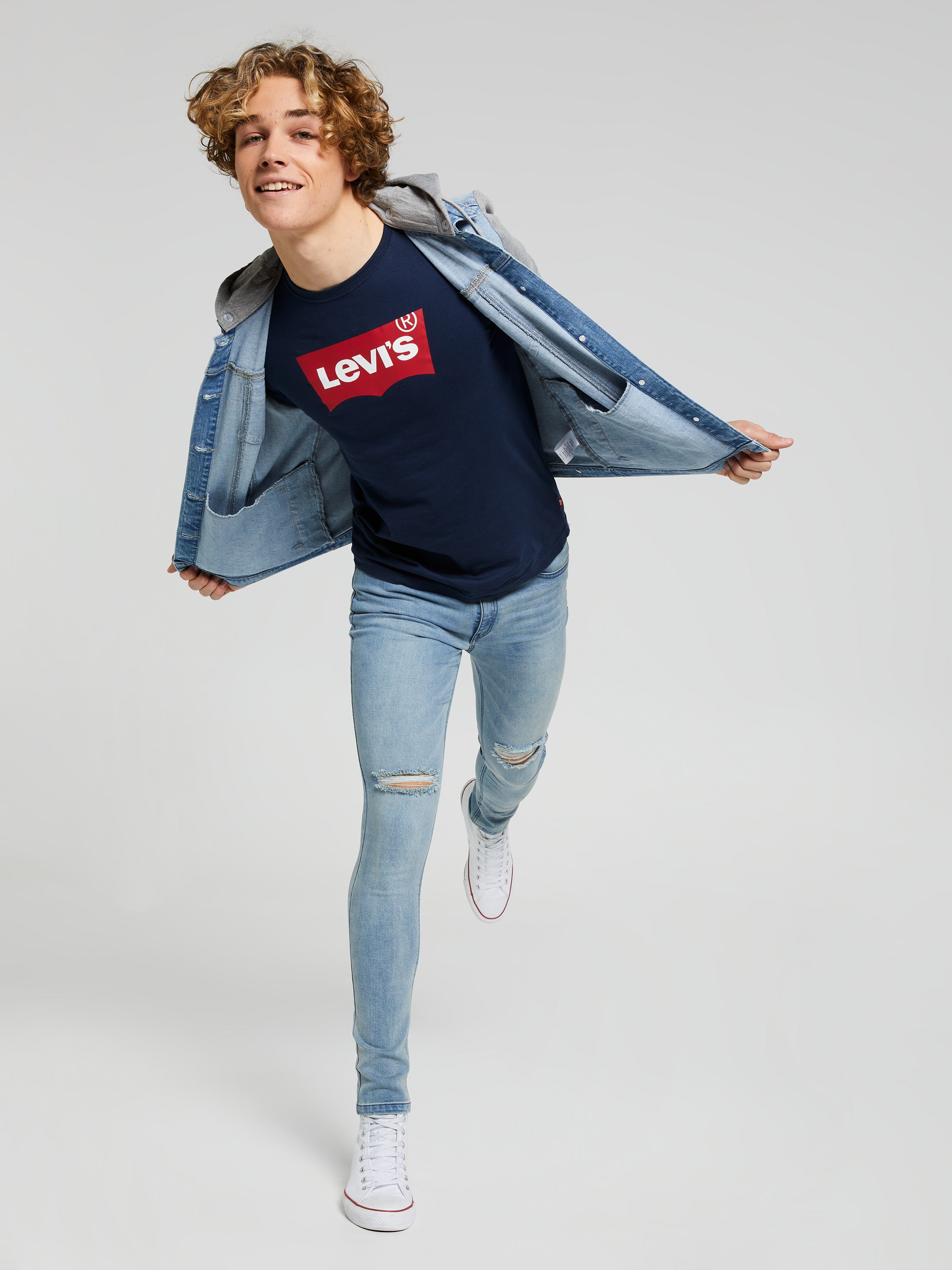 Calvin Klein Jeans - Boys Mid-Blue Straight Leg Denim Jeans | Childrensalon  Outlet