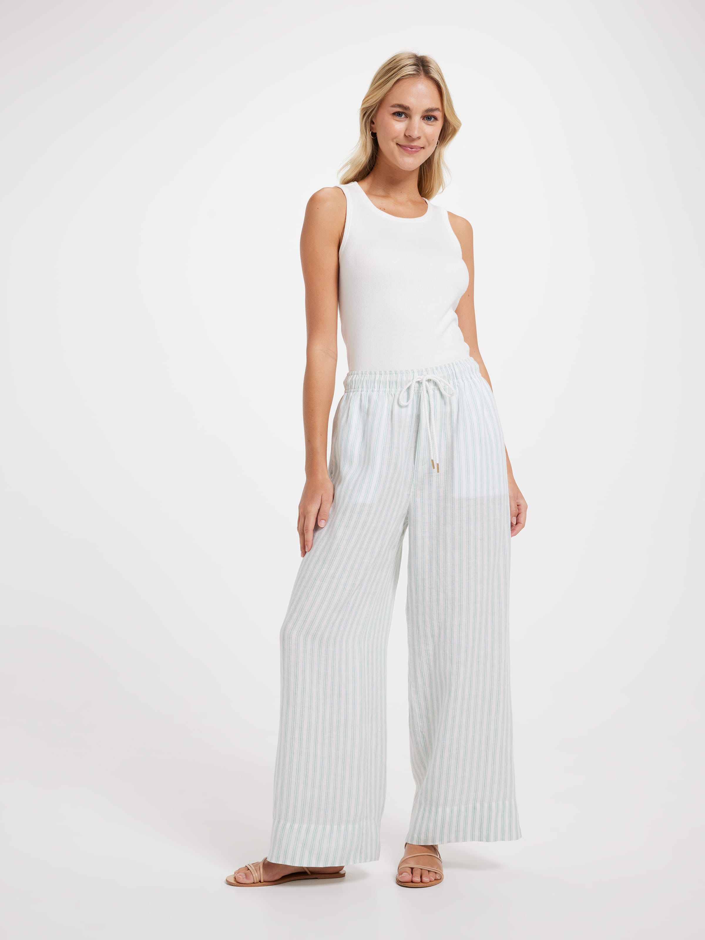 Hazel High Rise Pull On Wide Ankle Pant