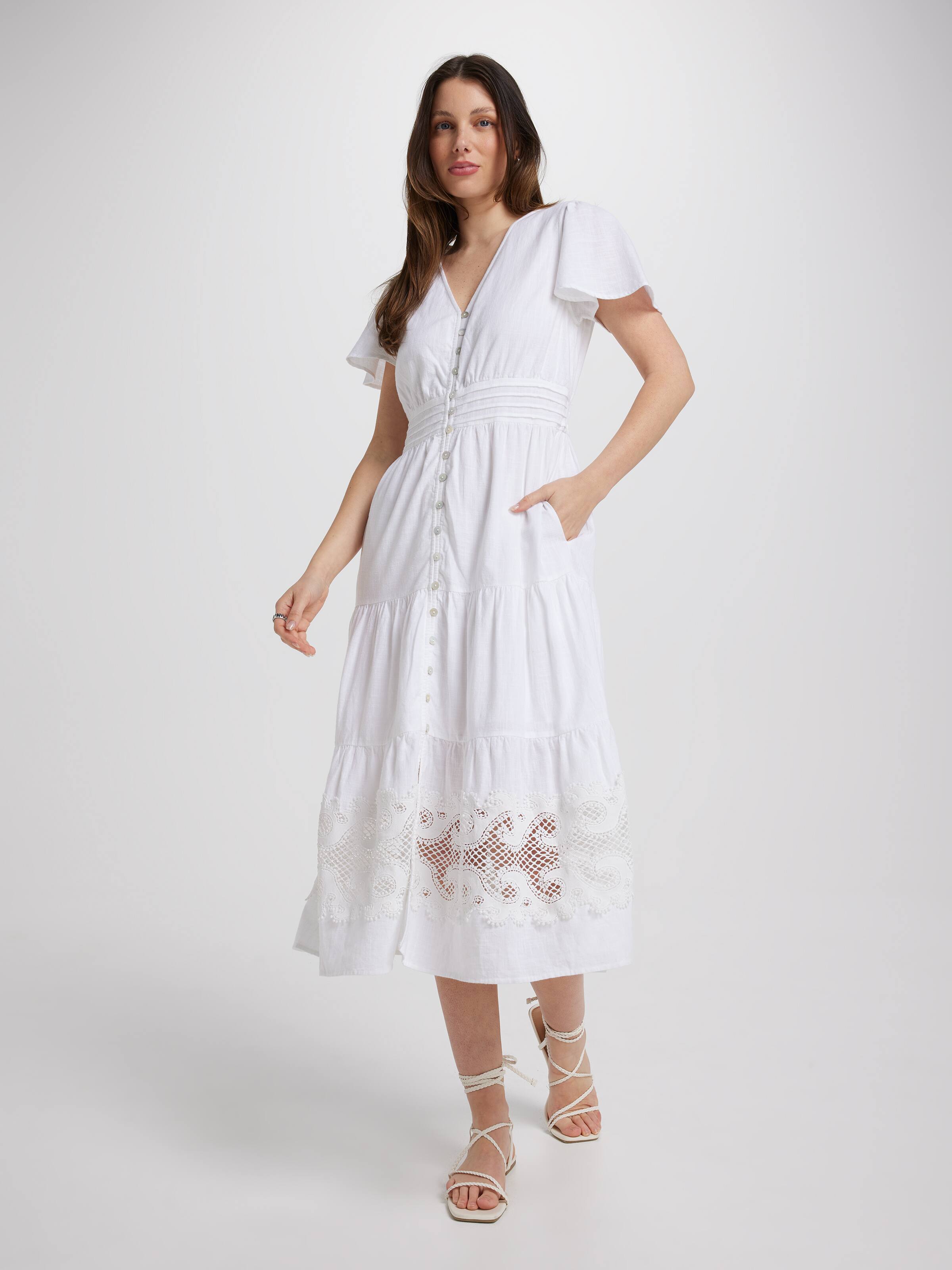 Curve Ayla Cutwork Midi Dress