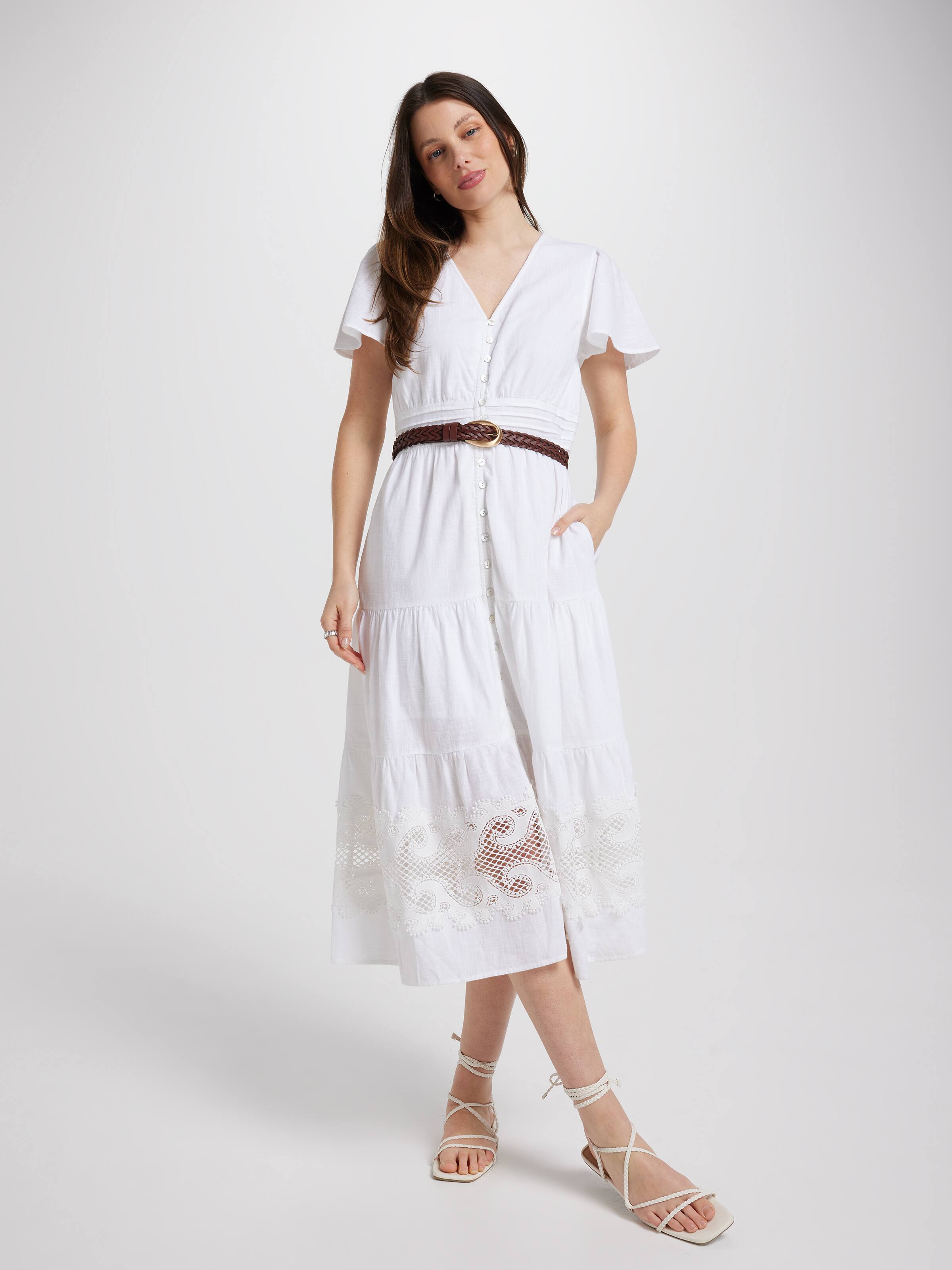 Curve Ayla Cutwork Midi Dress
