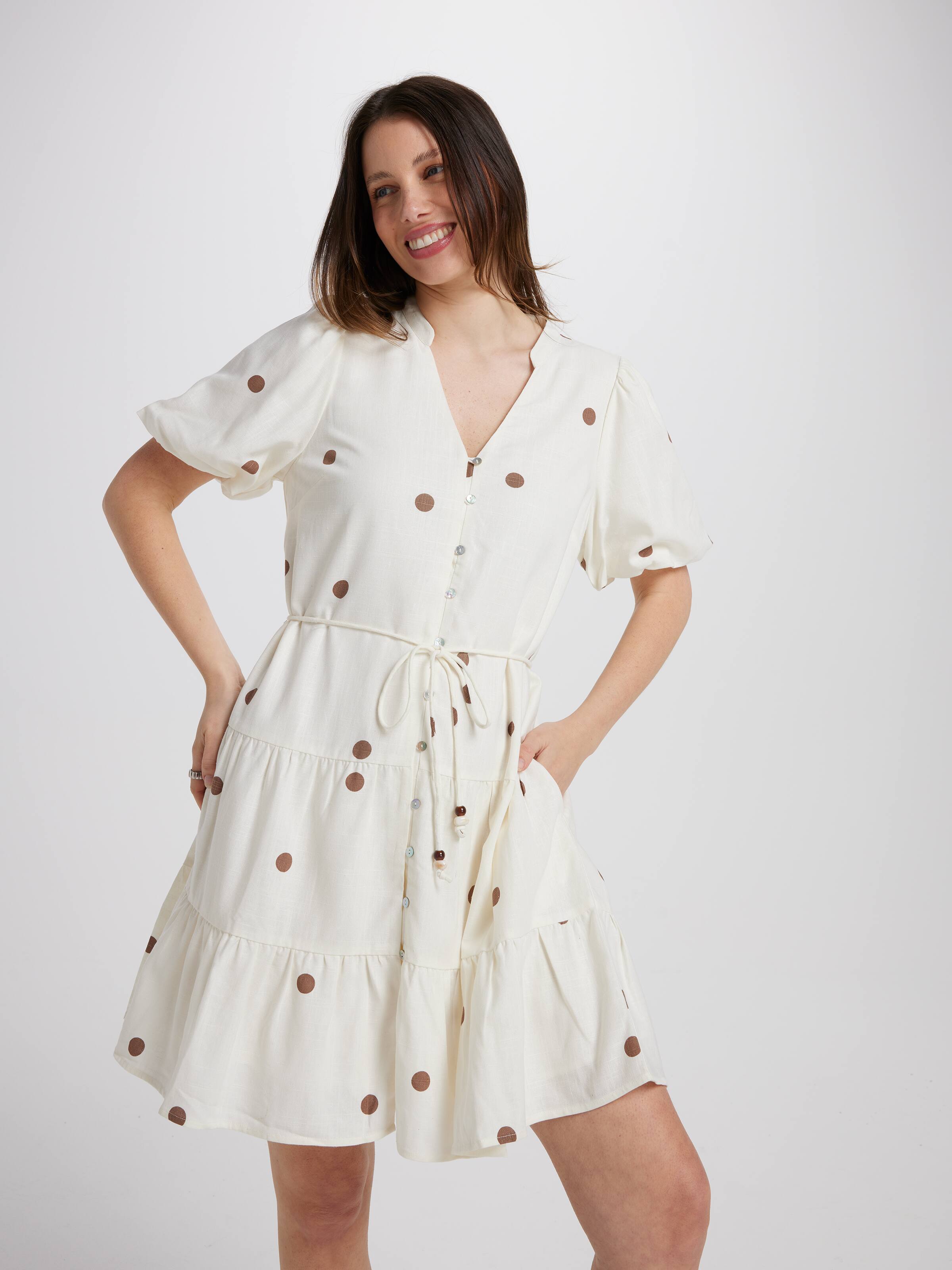 Freya Puff Sleeve Shirt Dress
