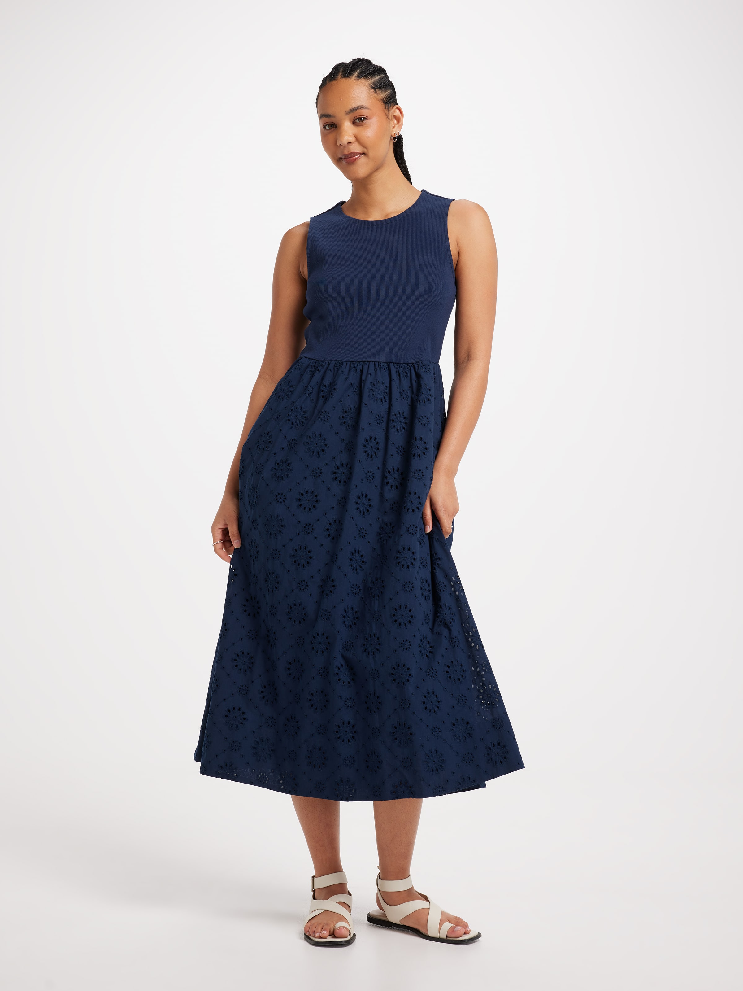 Rita Embroidery Twofer Dress