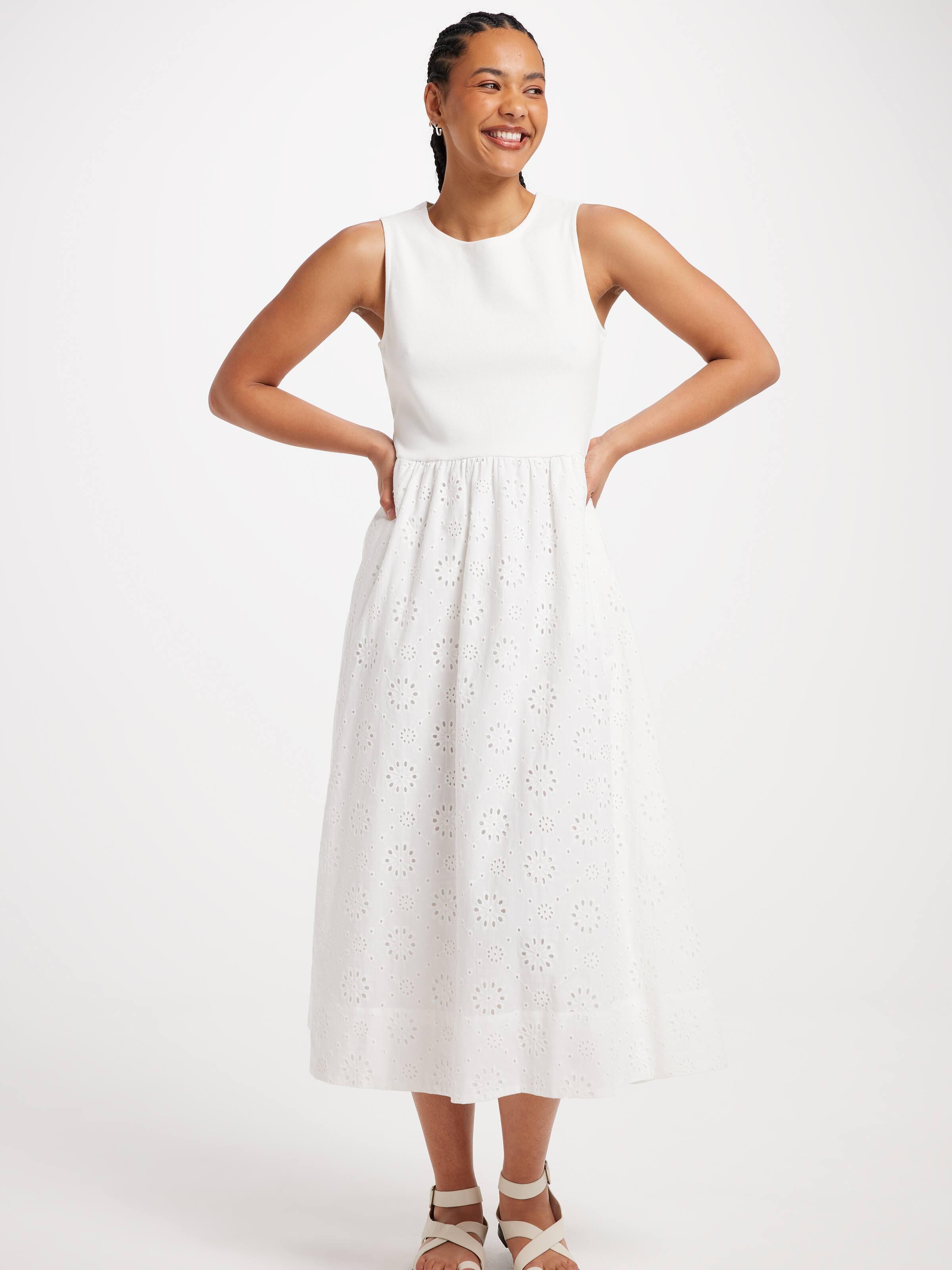 Rita Embroidery Twofer Dress