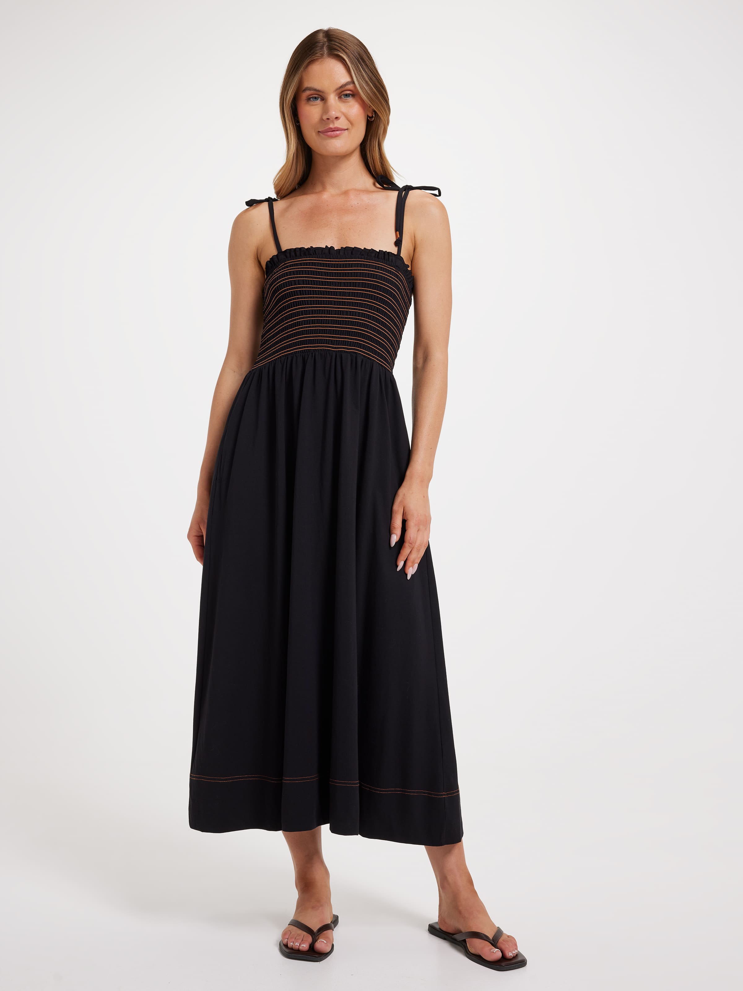Irina Shirred Maxi Dress