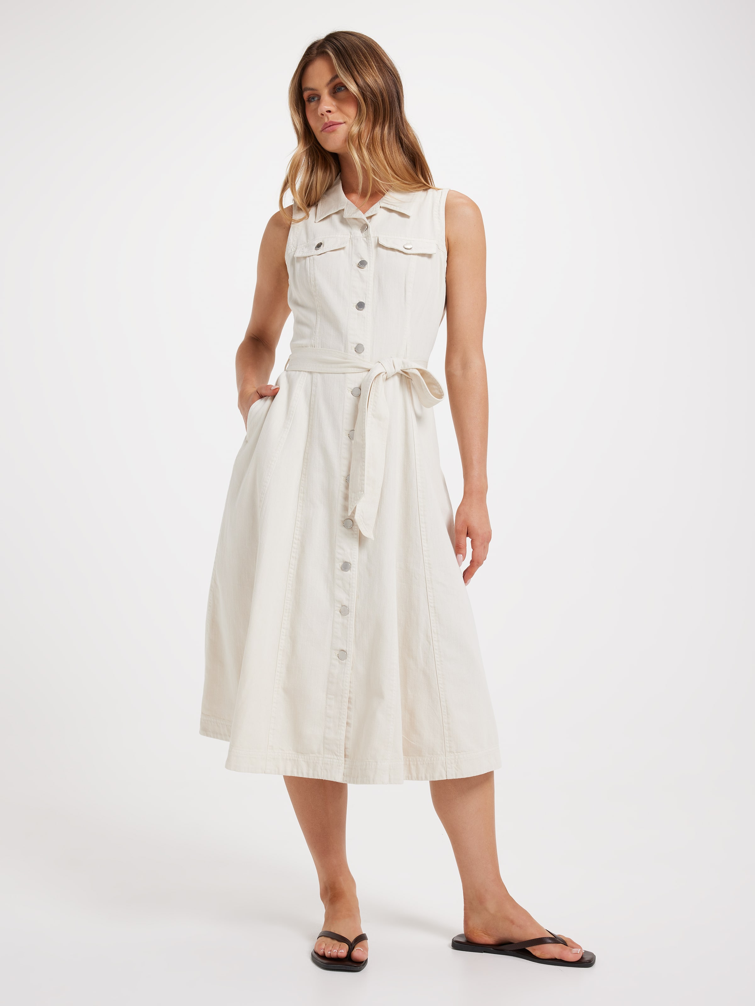 Mira Denim Midi Dress