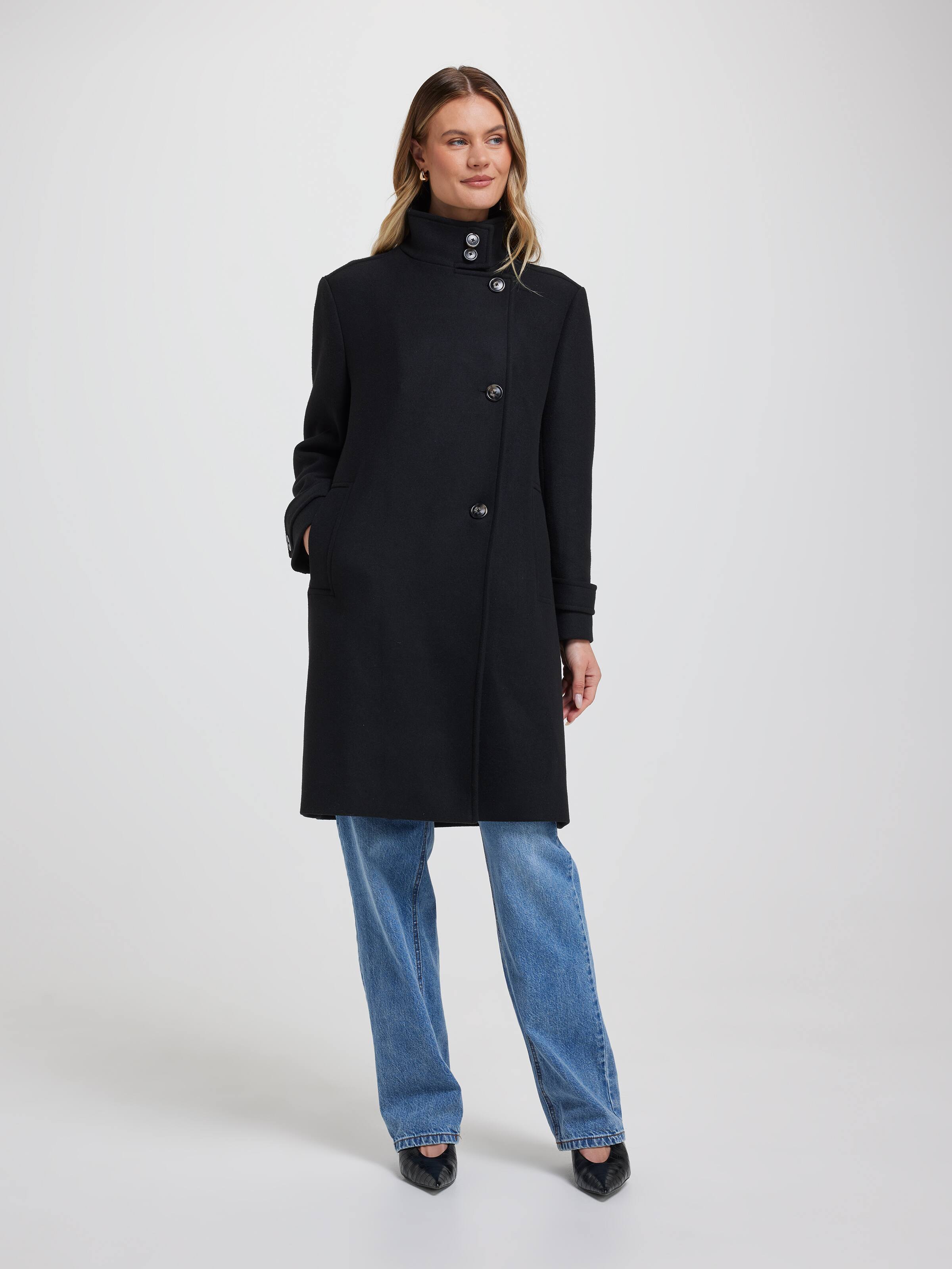 Maeve Funnel Collar Coat