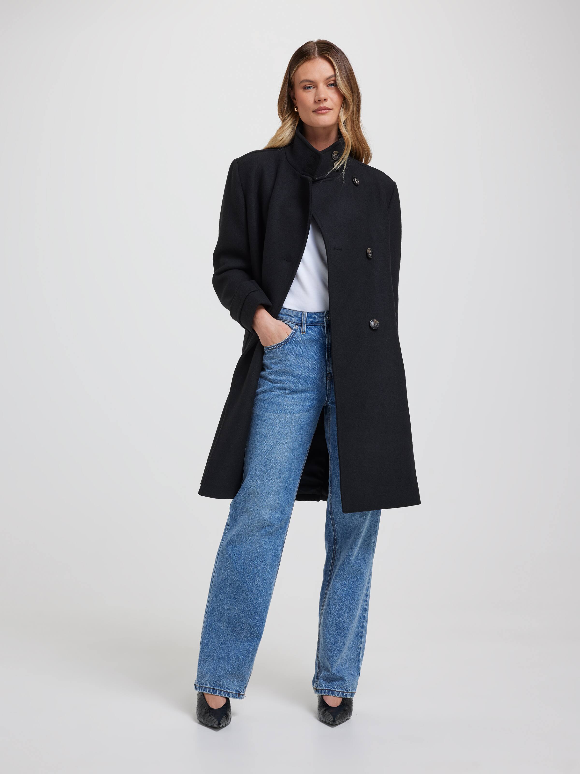Maeve Funnel Collar Coat