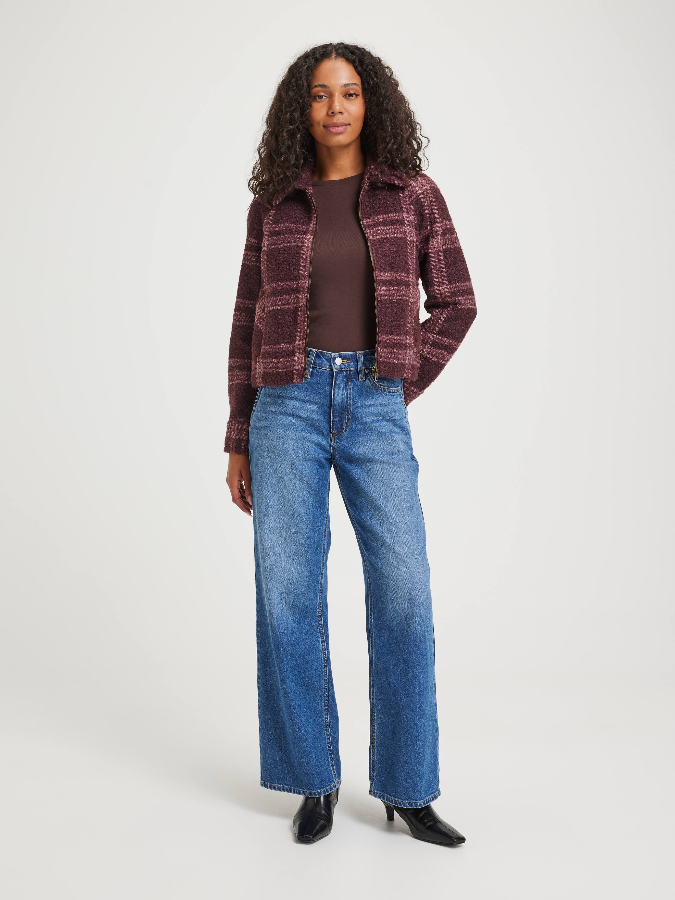 Erica Check Bomber Jacket