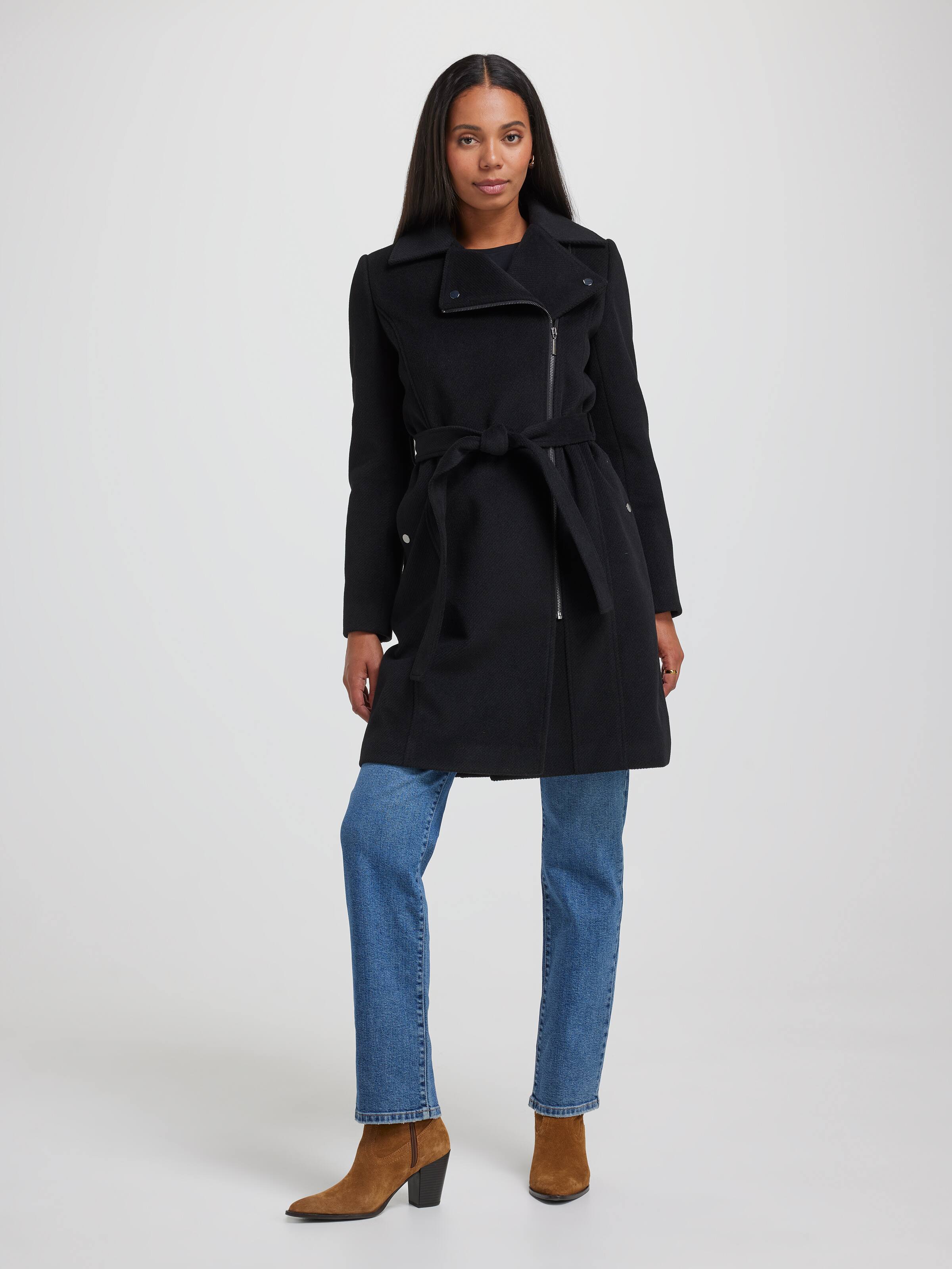 Chloe Zip Wrap Coat