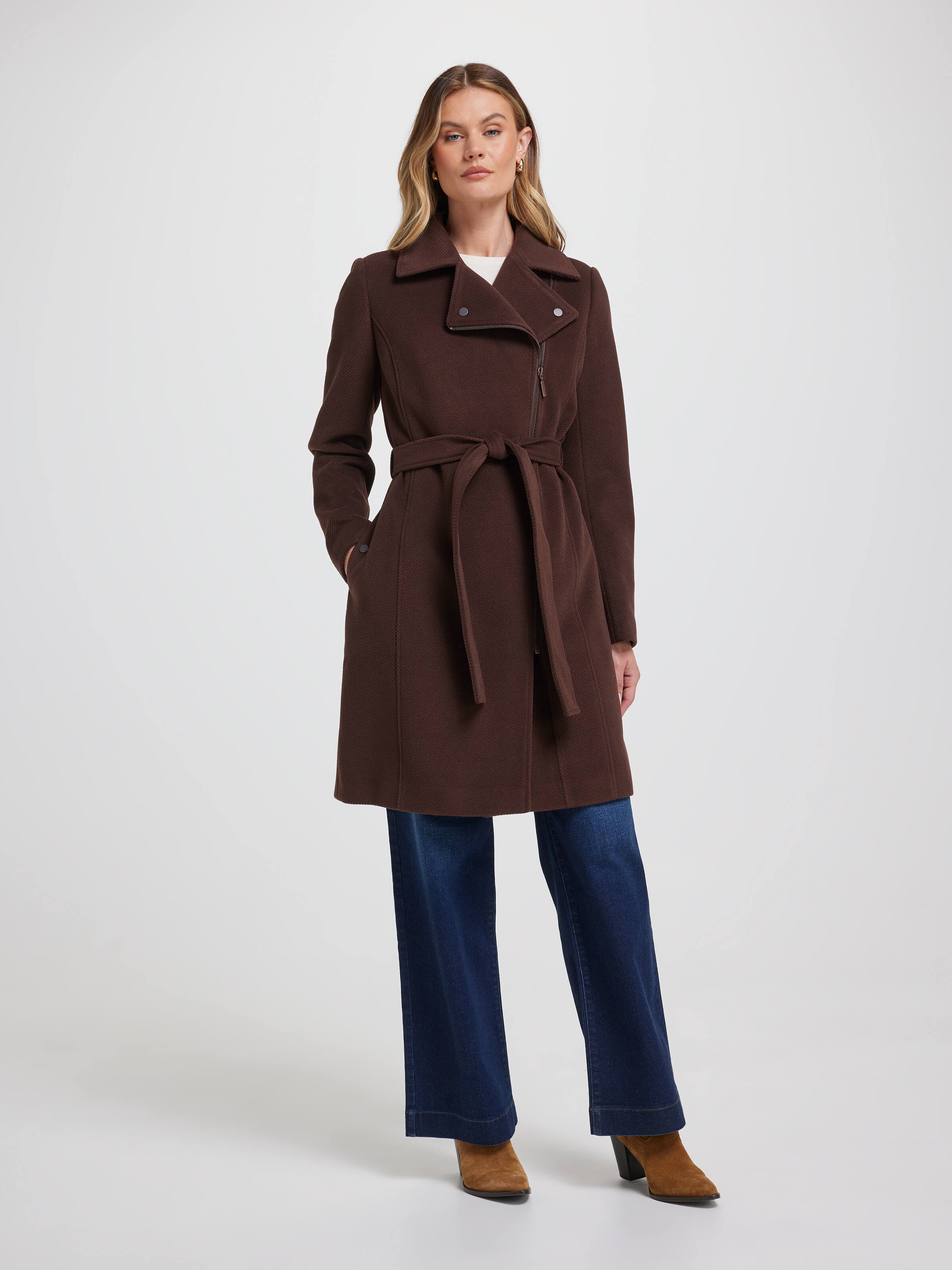 Chloe Zip Wrap Coat