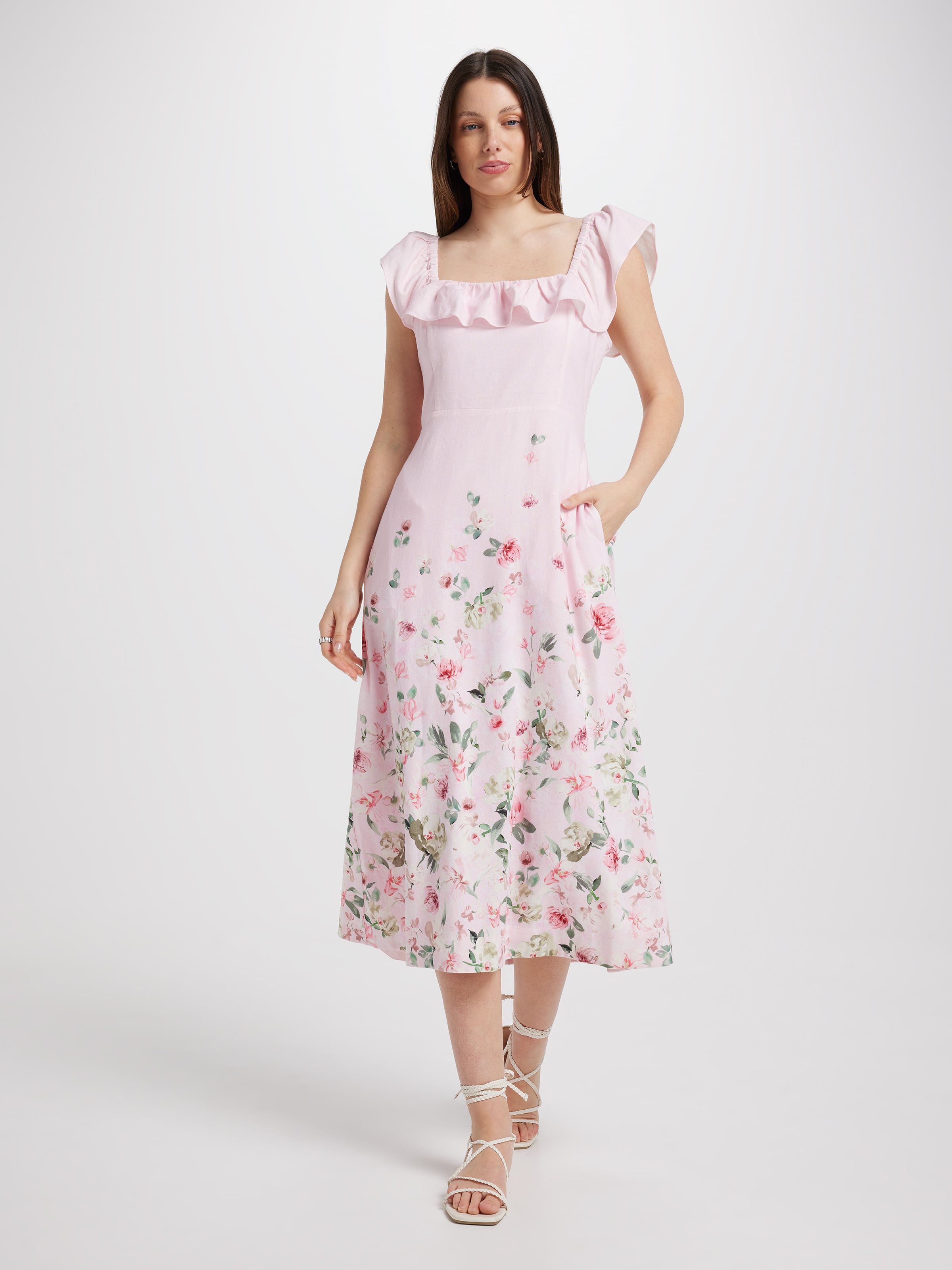 Skylar Ruffled Midi Dress